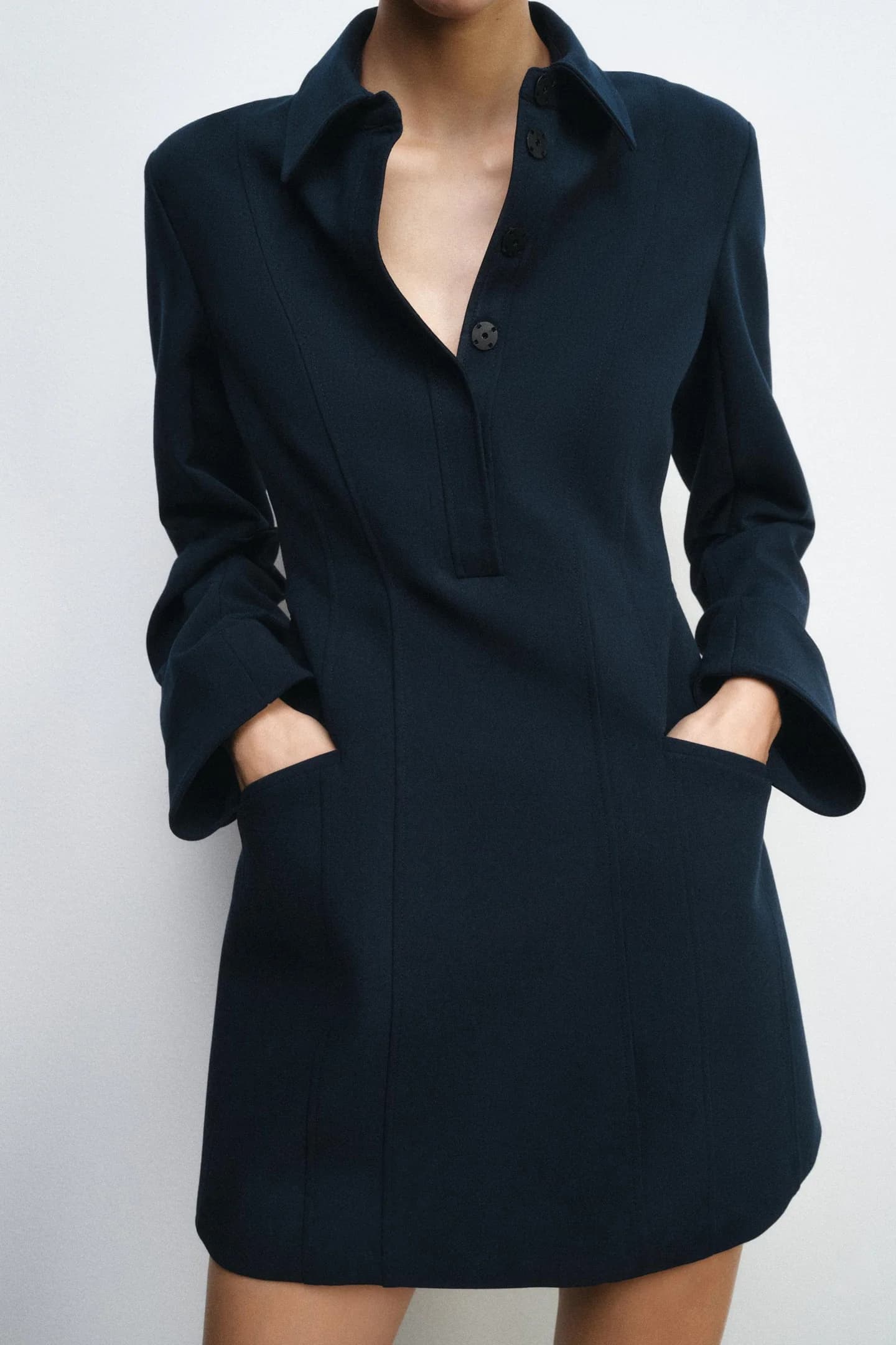 КОРОТКОЕ ПЛАТЬЕ-РУБАШКА ИЗ КОЛЛЕКЦИИ ZW - фото 2