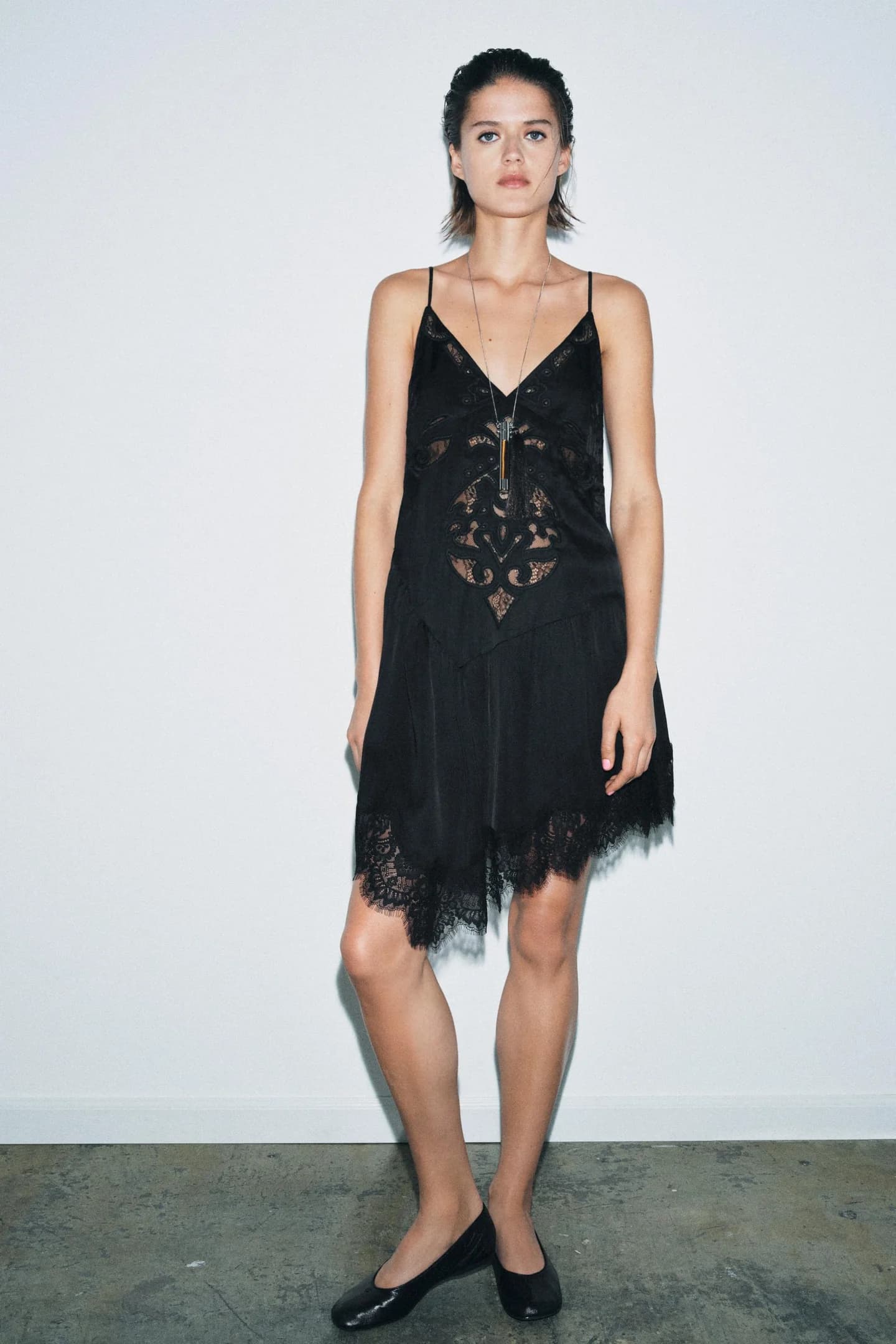 АСИММЕТРИЧНОЕ КОРОТКОЕ ПЛАТЬЕ ИЗ КОЛЛЕКЦИИ ZW - фото 2