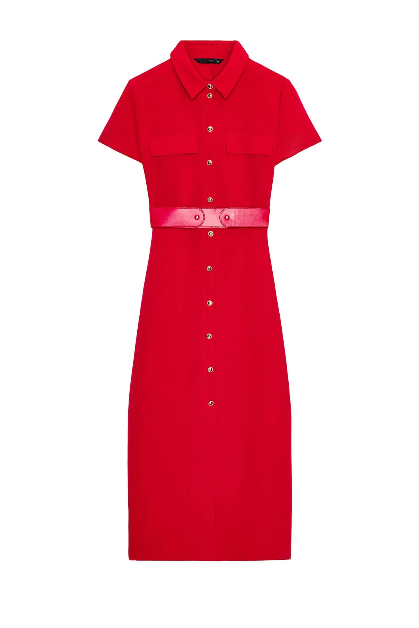 ПЛАТЬЕ МИДИ С ПОЯСОМ - фото 3