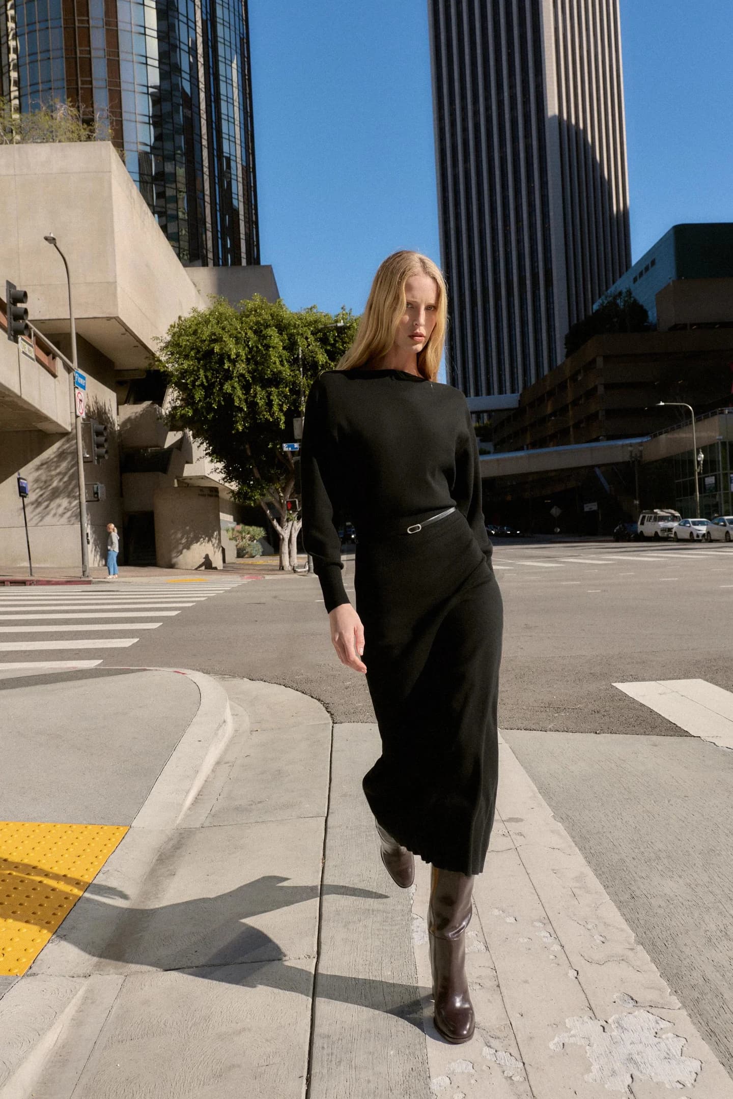 ПЛАТЬЕ МИДИ С ПОЯСОМ - фото 2