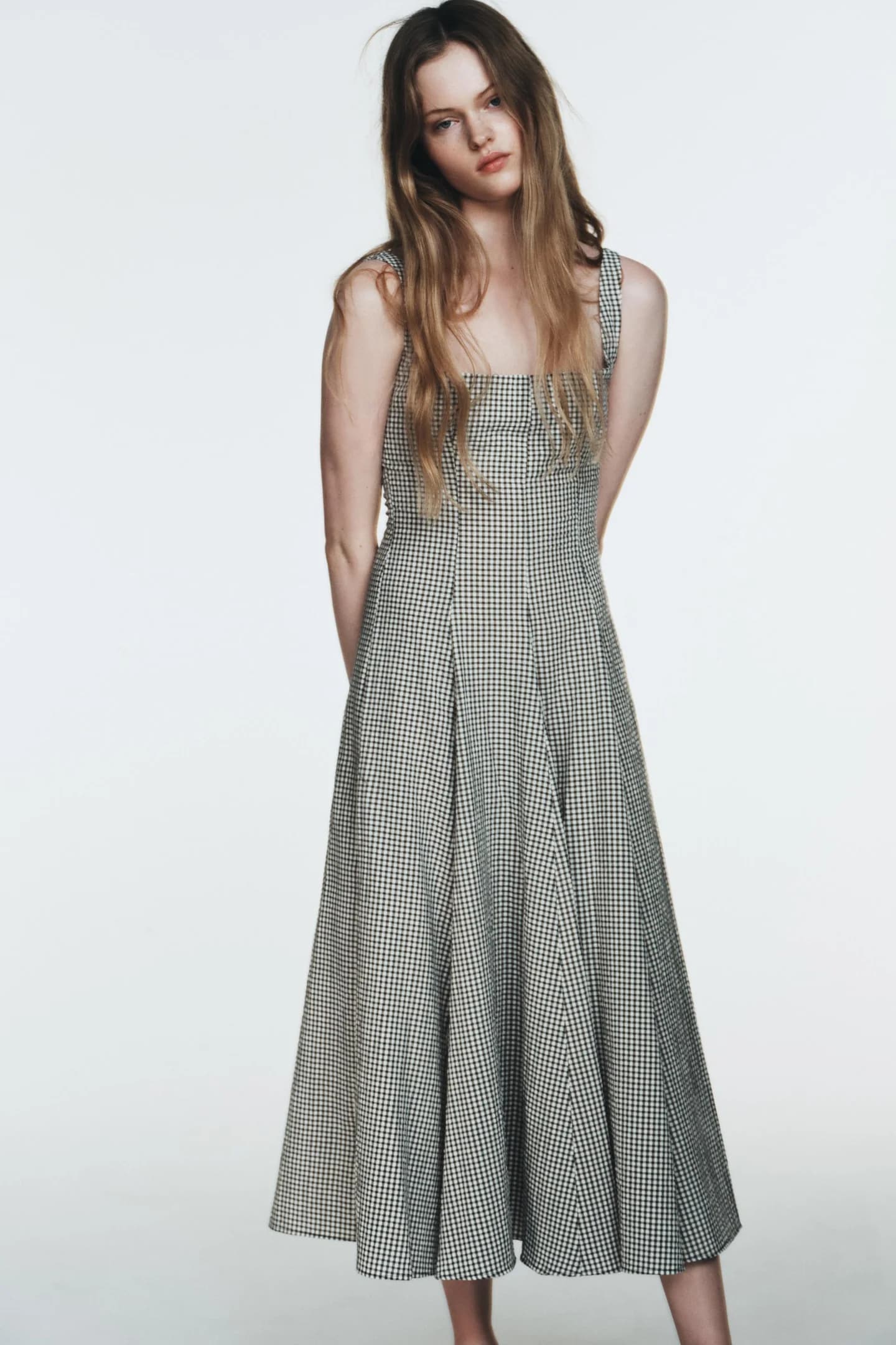 ПЛАТЬЕ МИДИ В КЛЕТКУ VICHY