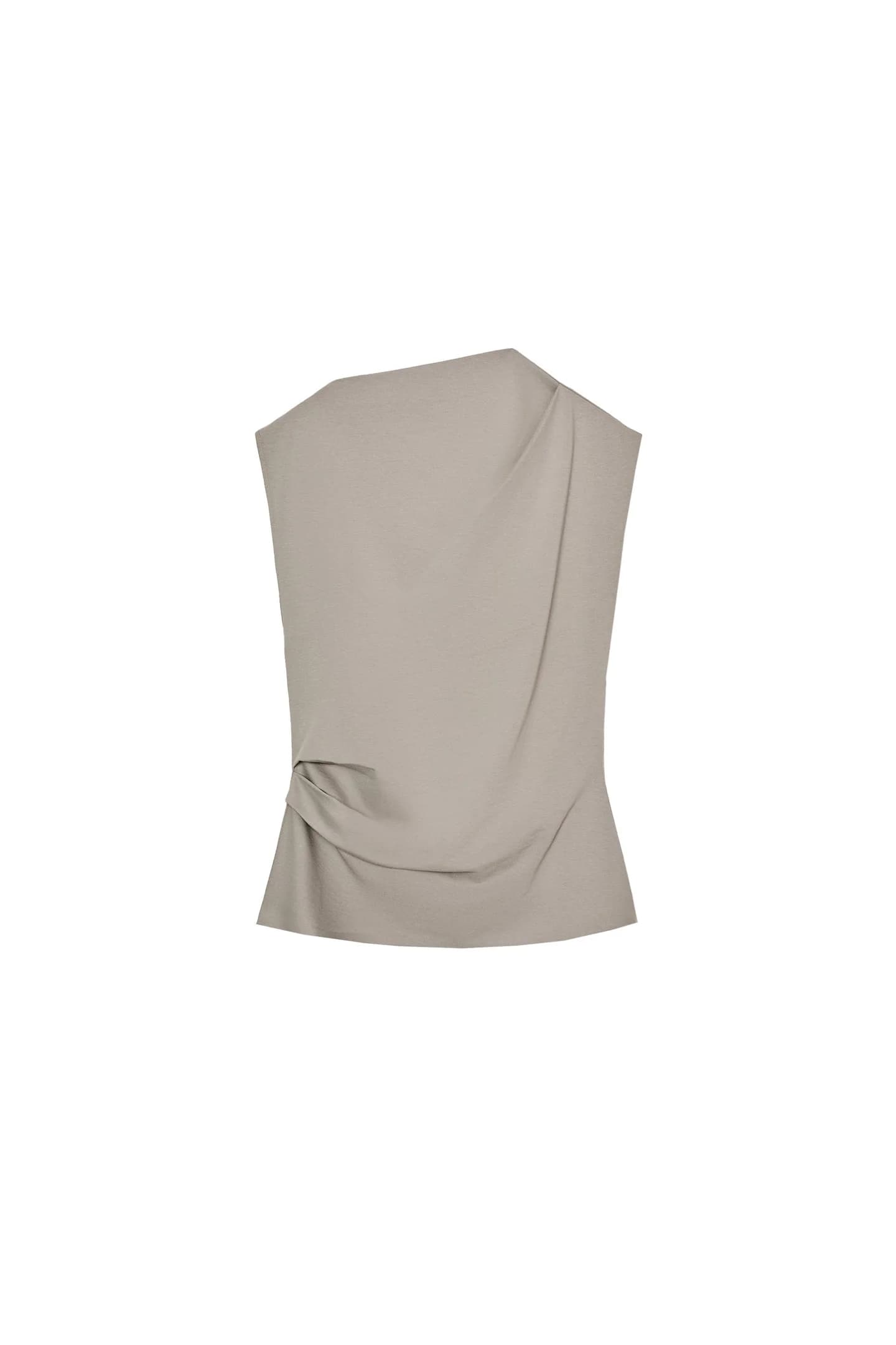 ХЛОПКОВЫЙ ТОП С ДРАПИРОВКОЙ - фото 2