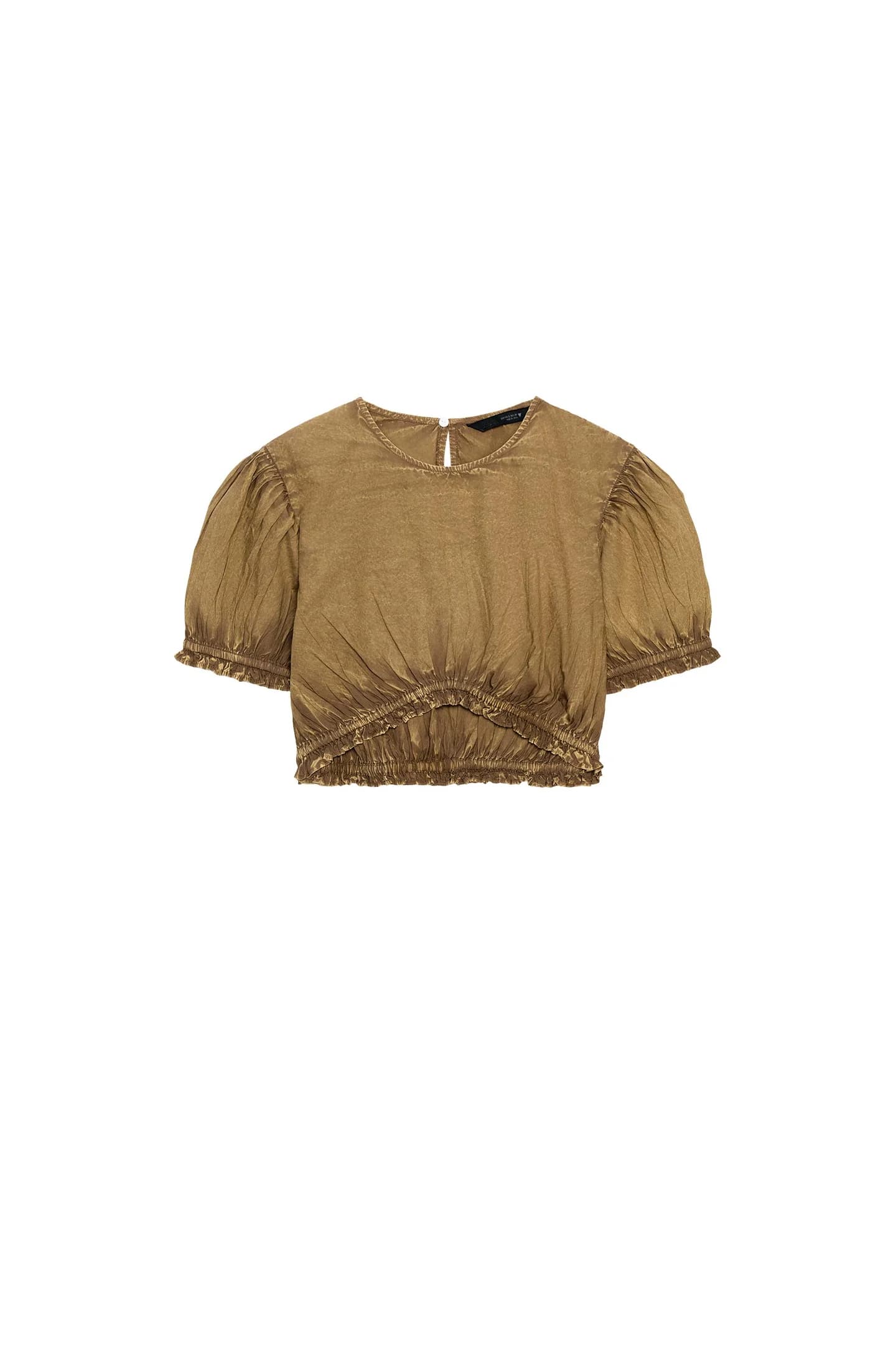 ТОП ИЗ МЫТОГО ПОПЛИНА С КРЕСТОВЫМ РАЗРЕЗОМ - фото 3