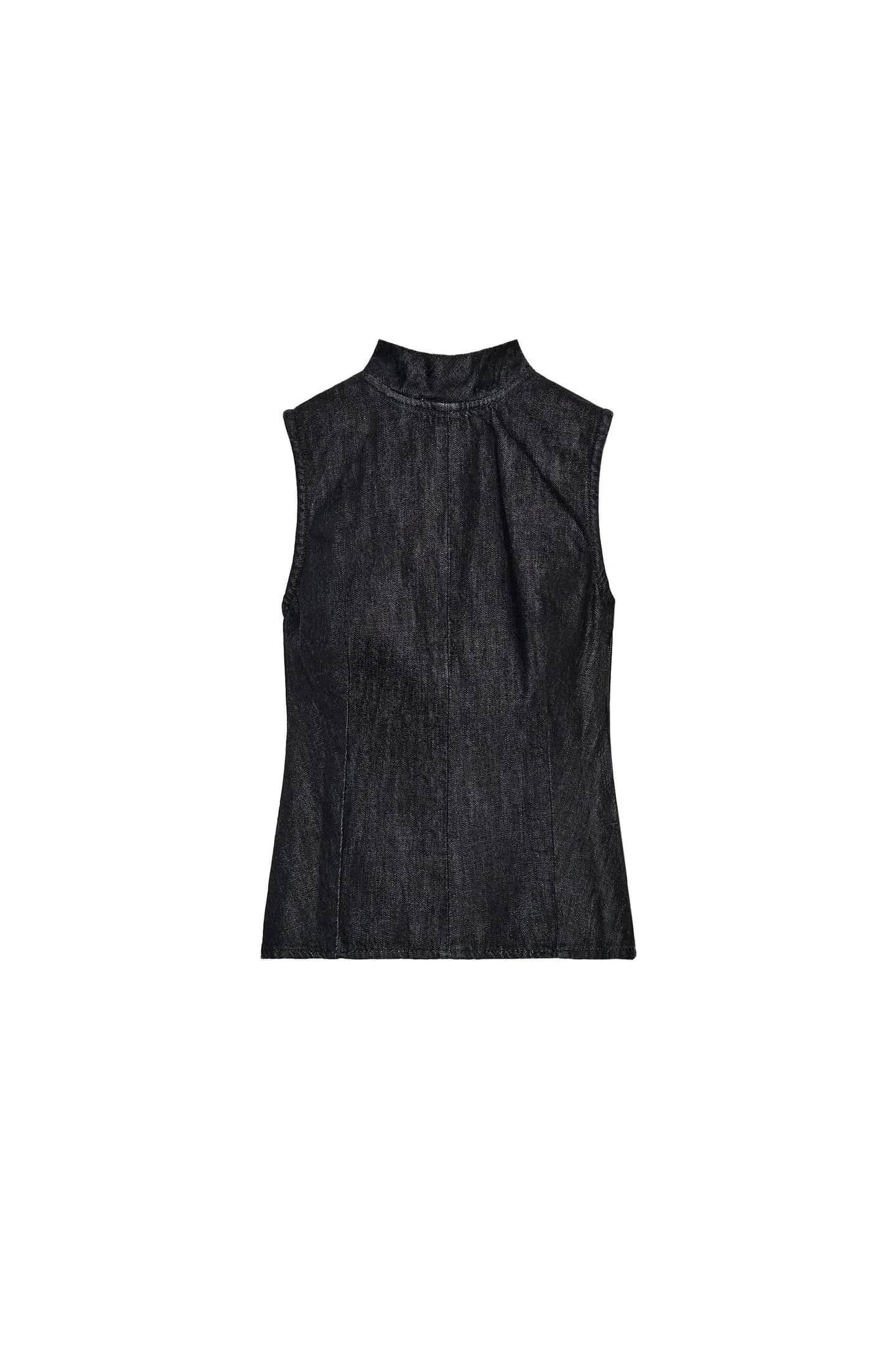 ДЖИНСОВЫЙ ХАЛТЕР TRF НА ЗАВЯЗКАХ - фото 3