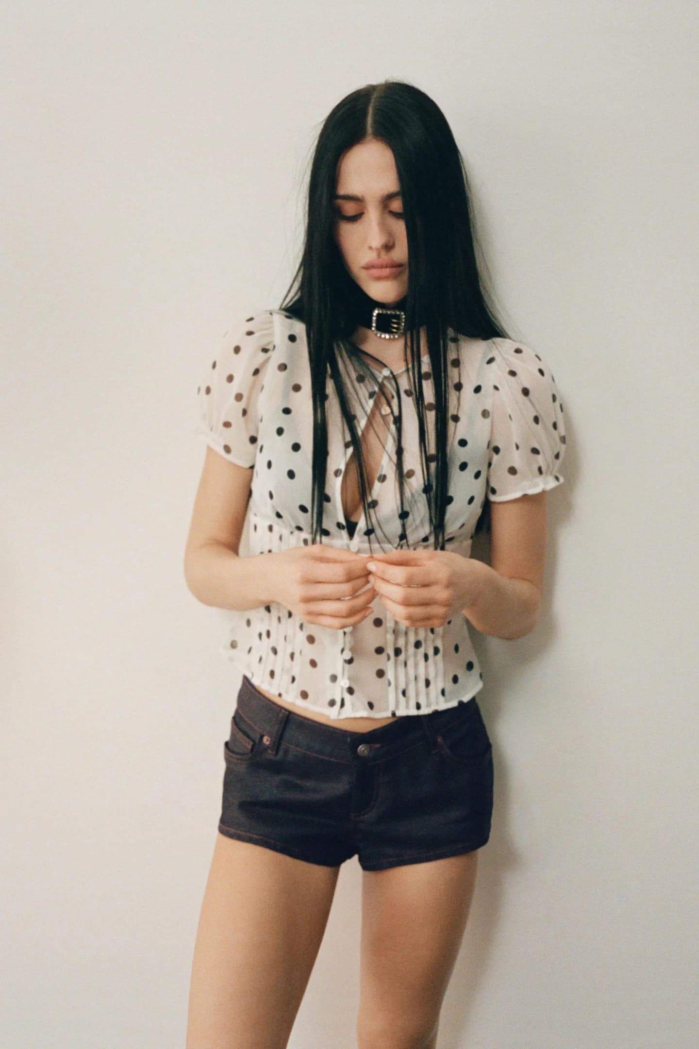 ТОП ИЗ ПОЛУПРОЗРАЧНОГО ЖОРЖЕТА - фото 2