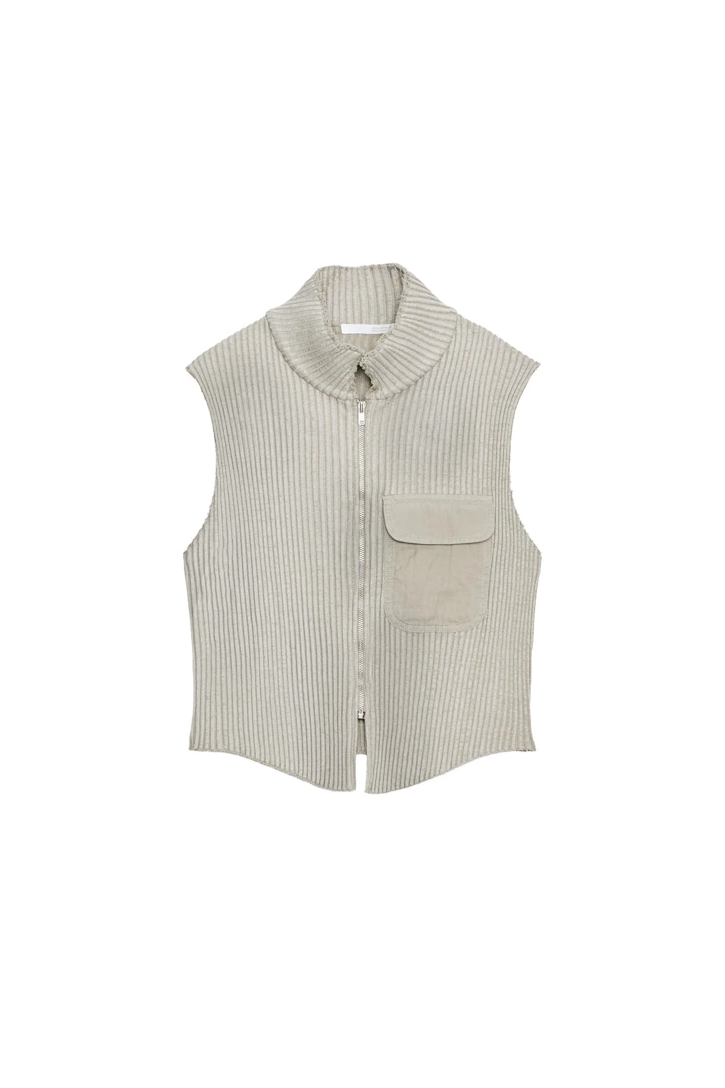 ТОП-ЖИЛЕТ С КАРМАНОМ С ЭФФЕКТОМ СТИРКИ - фото 3