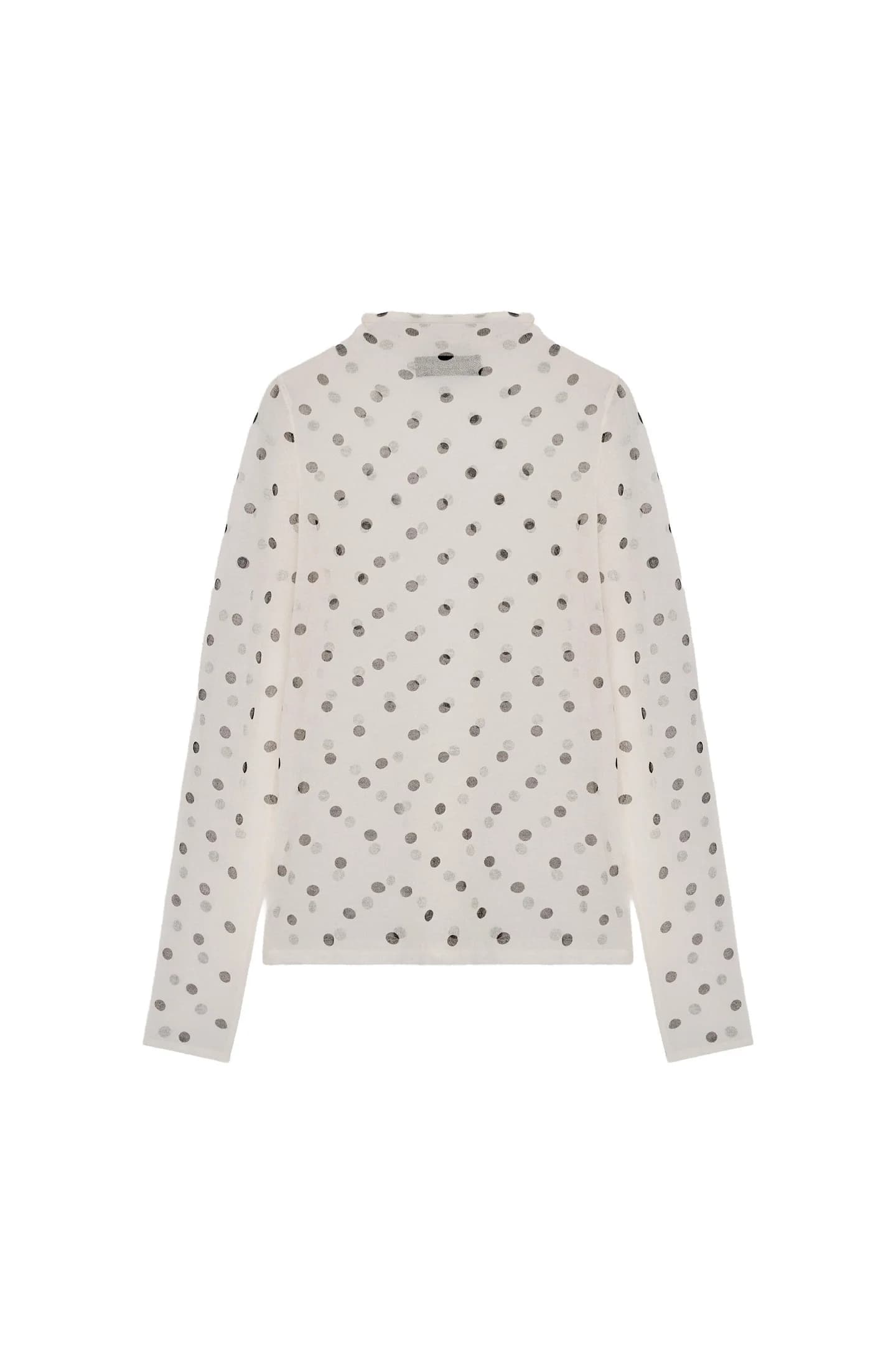 ПОЛУПРОЗРАЧНЫЙ ТРИКОТАЖНЫЙ ТОП С КАШОЧКАМИ - фото 3