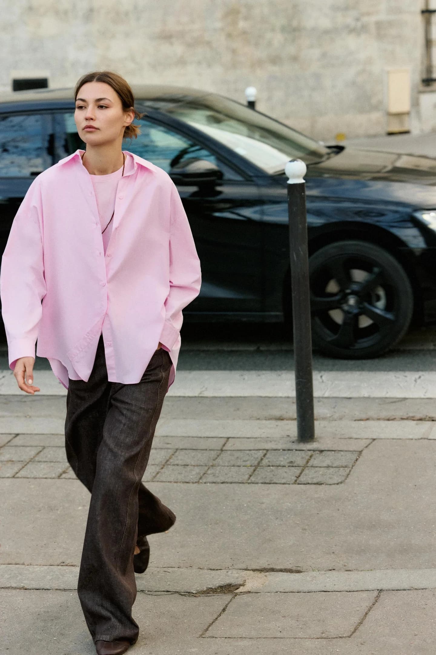 РУБАШКА ОВЕРСАЙЗ ИЗ ПОПЛИН - фото 2