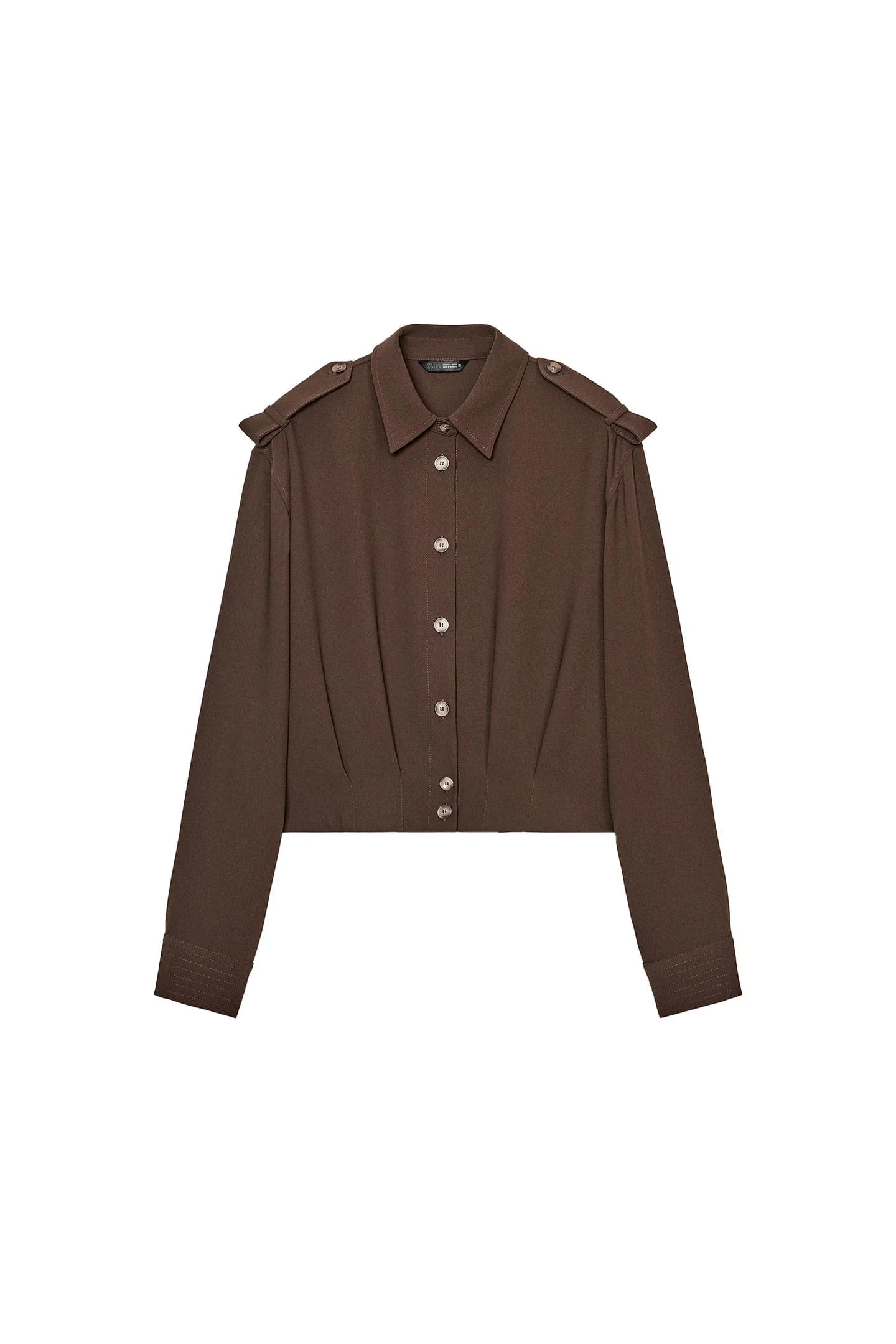 РУБАШКА С КОРОТКИМИ РУКАВАМИ И ОТВЕРСТИЯМИ НА ПЛЕЧЯХ - фото 3