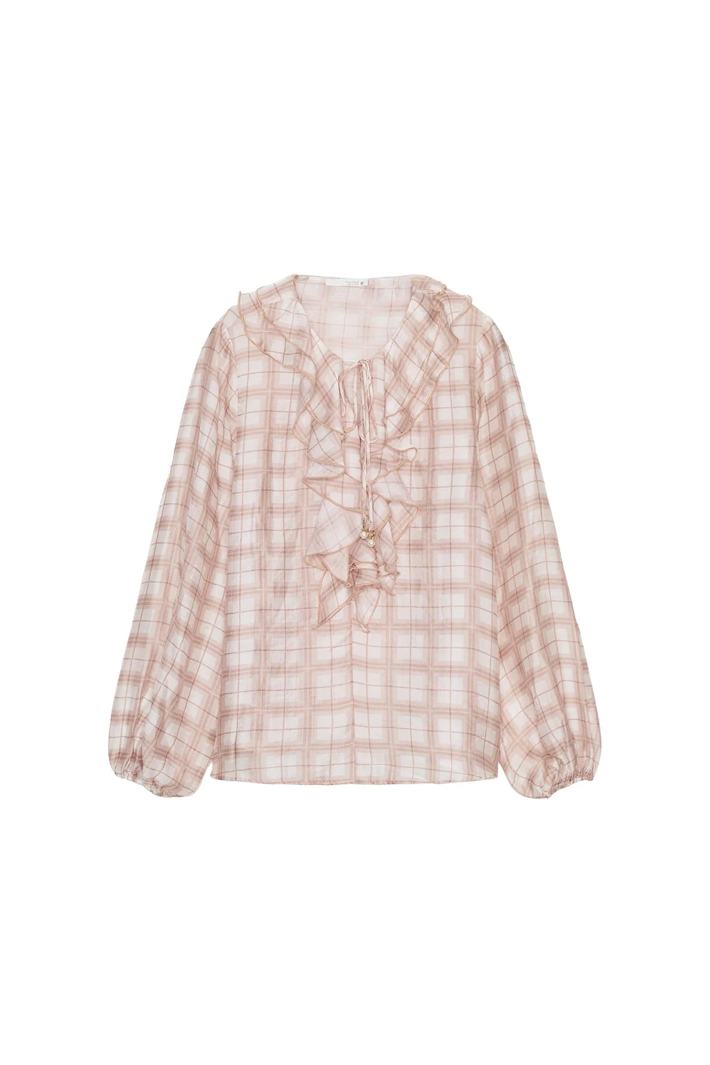 БЛУЗКА В КЛЕТИКУ С РУБКАМИ - фото 3