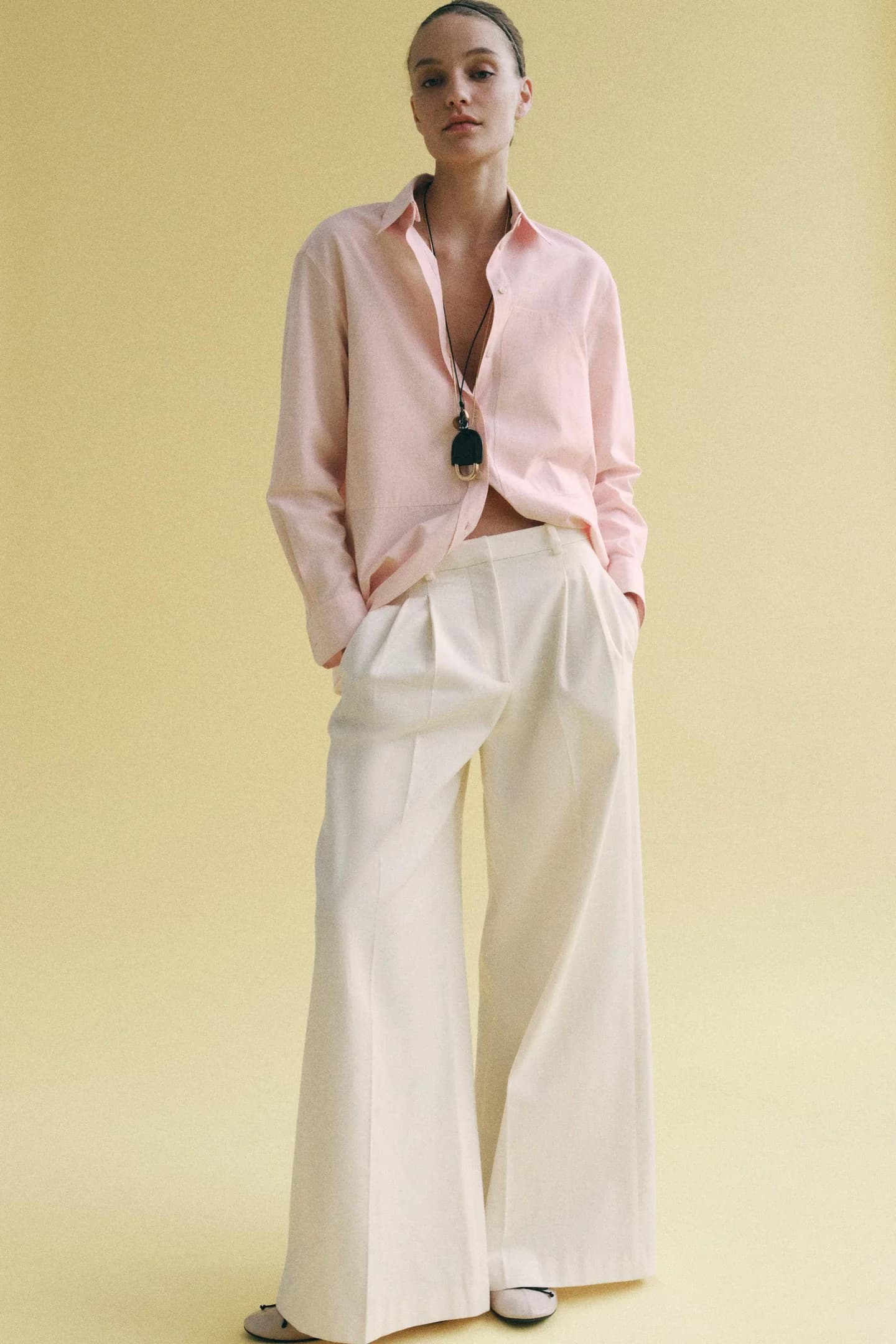 ПОЛОСКАЯ РУБАШКА СО СЪЕМНЫМ ВОРОТНИКОМ ИЗ КОЛЛЕКЦИИ ZW - фото 2