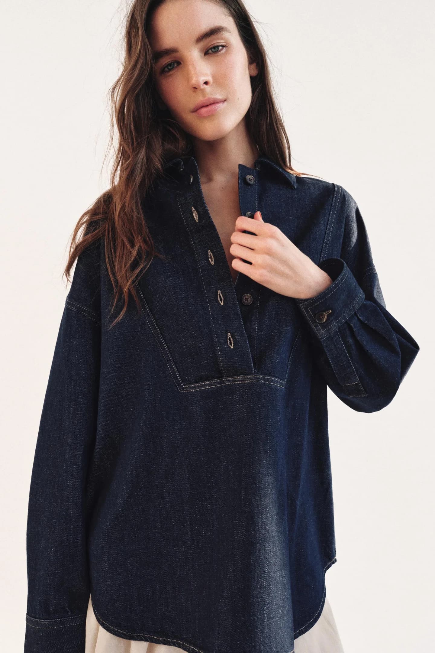 ДЖИНСОВАЯ РУБАШКА ИЗ КОЛЛЕКЦИИ ZW