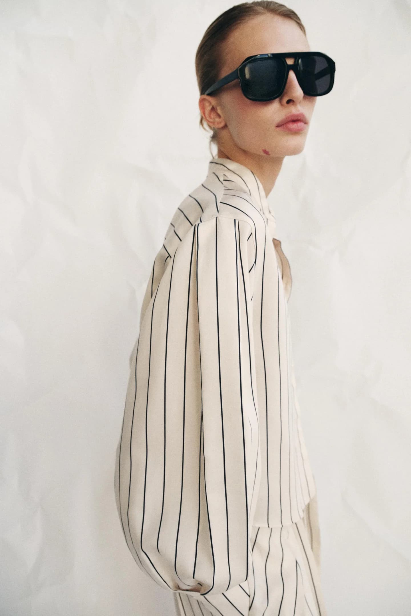 ПОЛОСКАЯ РУБАШКА С Пышными РУКАВАМИ ИЗ КОЛЛЕКЦИИ ZW - фото 2