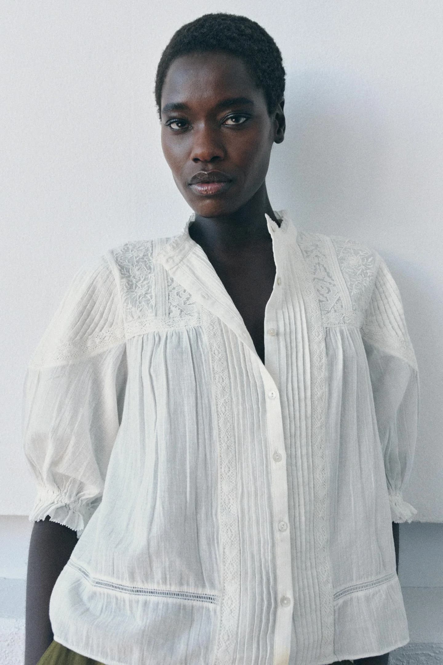 РОМАНТИЧЕСКАЯ ХЛОПКОВАЯ РУБАШКА ИЗ КОЛЛЕКЦИИ ZW - фото 2