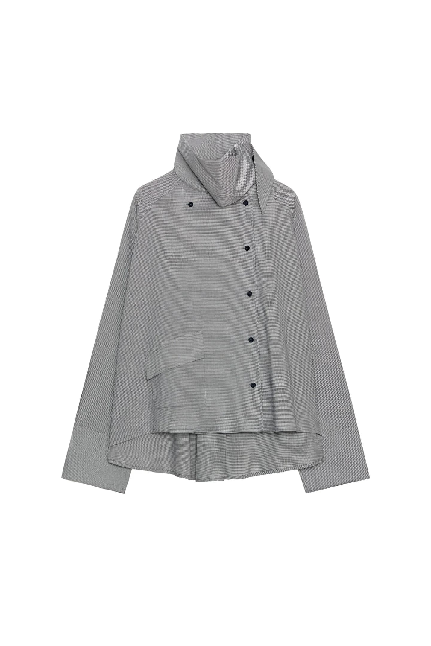 РУБАШКА OVERSIZE С КАРМАНОМ КОЛЛЕКЦИЯ ZW - фото 3