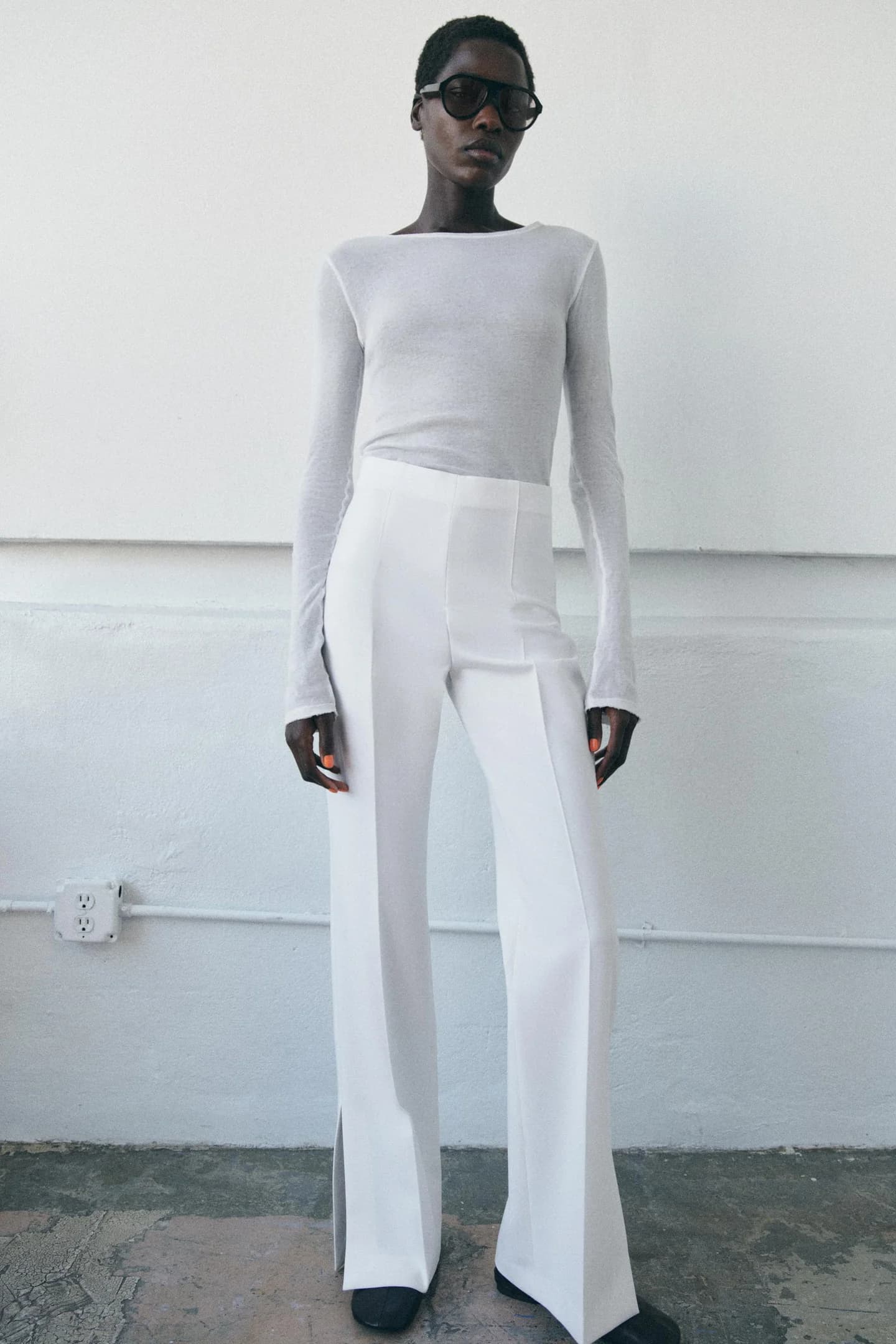 БРЮКИ-КЛЕШКИ С РАЗРЕЗАМИ ИЗ КОЛЛЕКЦИИ ZW - фото 2