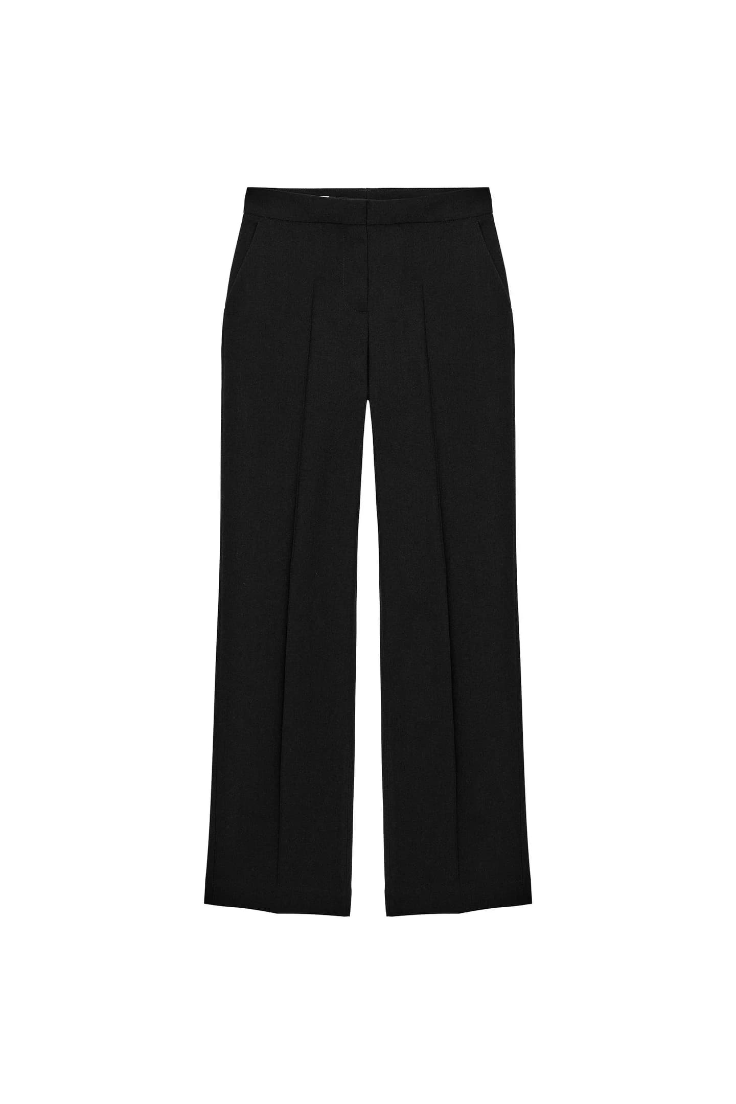 БРЮКИ С ВЫСОКОЙ ПОСАДКОЙ И ПРЯМЫМИ НОГИНАМИ - фото 3