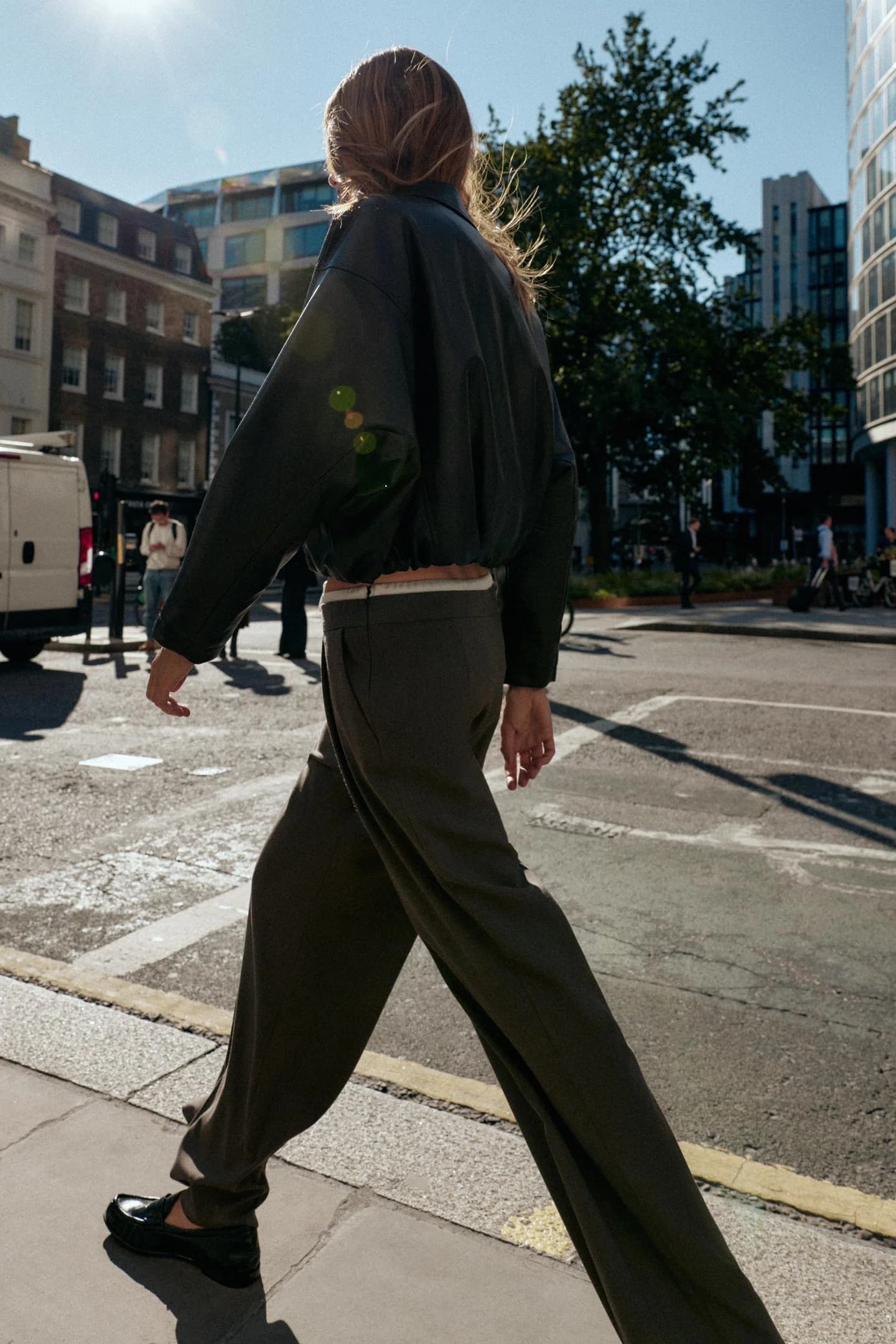 ШИРОКИЕ БРЮКИ С ДВОЙНЫМ ПОЯСОМ - фото 2