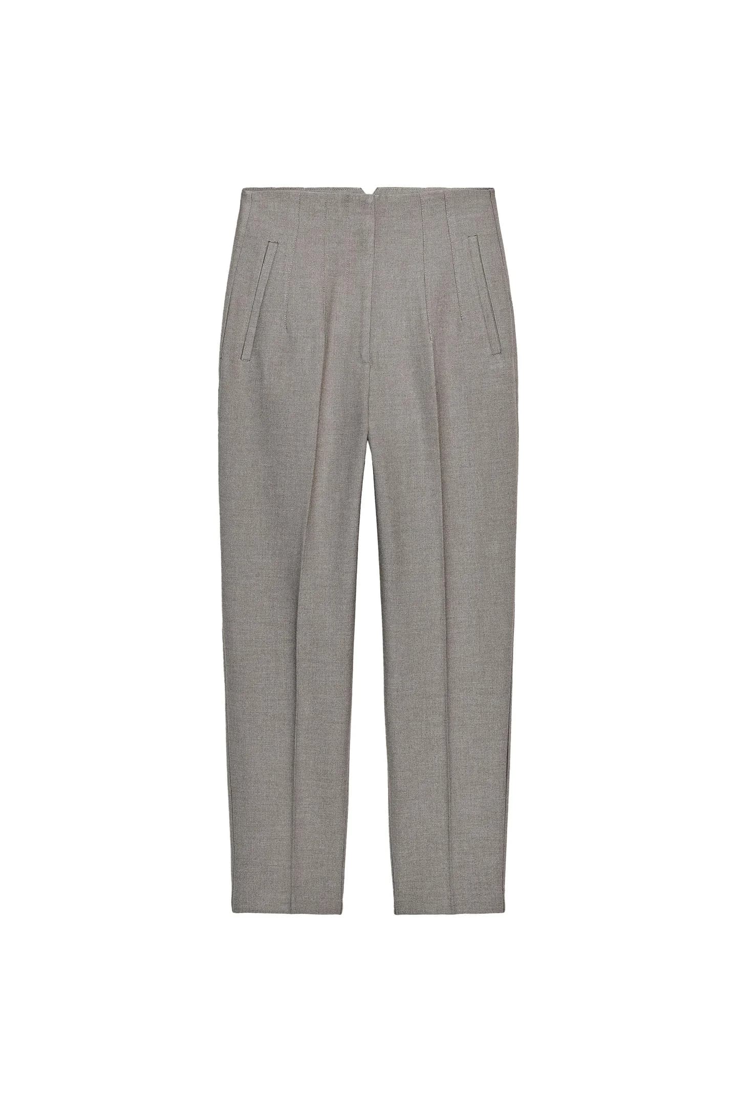 БРЮКИ С ВЫСОКОЙ ПОСАДКОЙ - фото 3