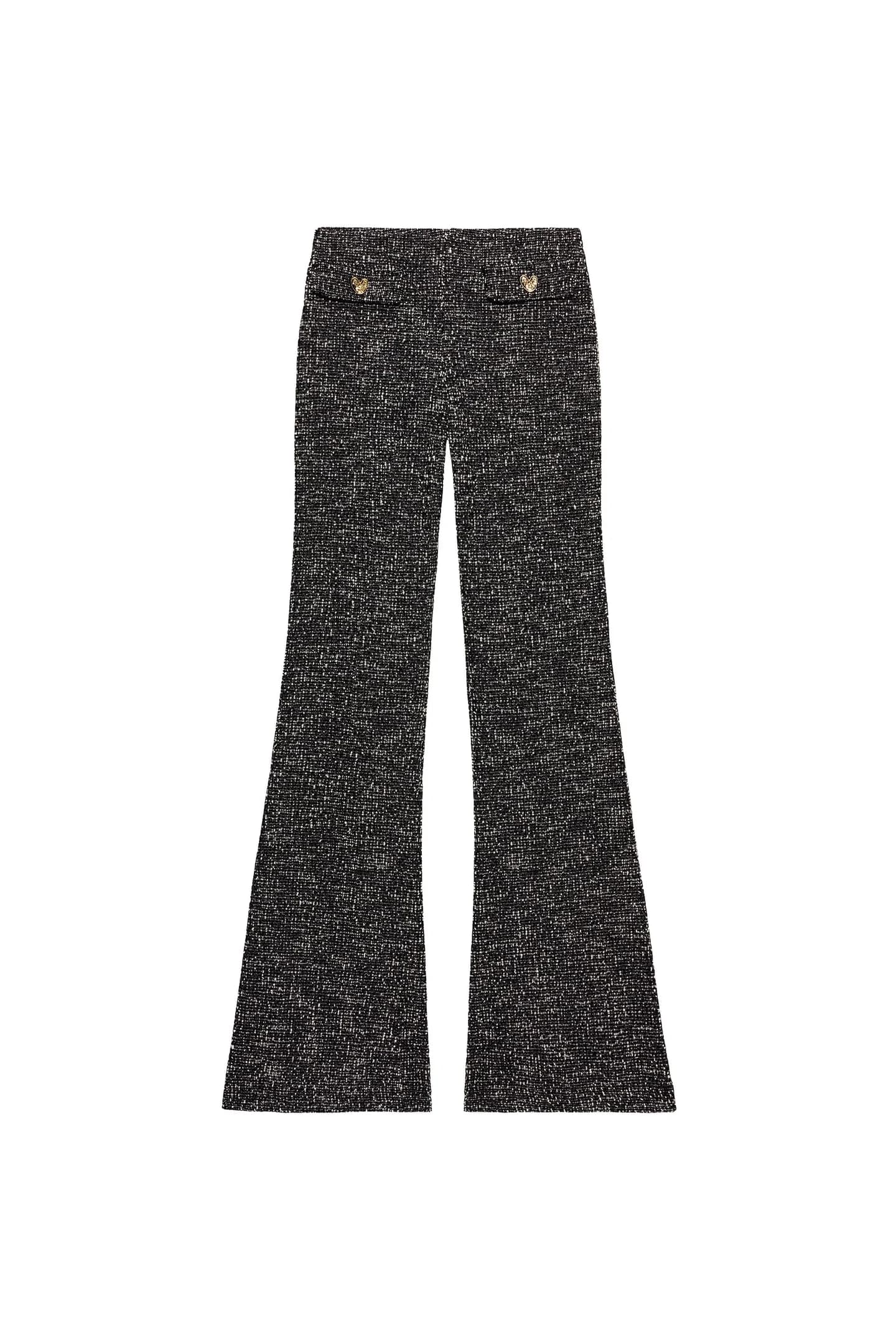 БРЮКИ С ЦВЕТОМ ИЗ СТРУКТУРНОЙ ТКАНИ - фото 3