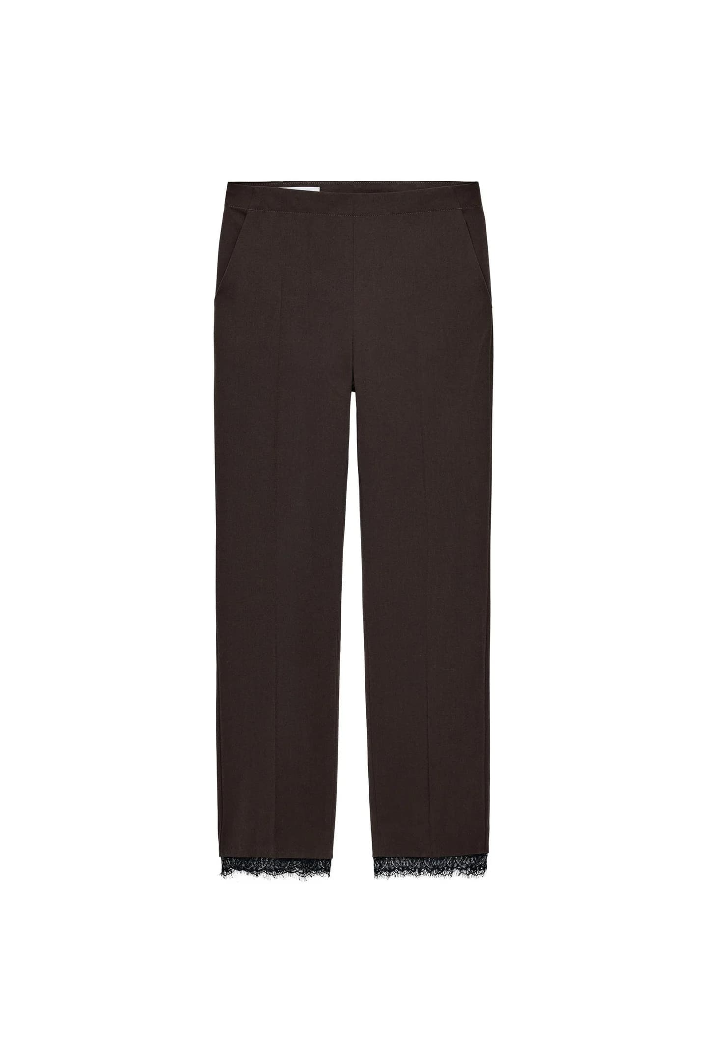 Укороченные БРЮКИ С КРУЖЕВОМ - фото 3