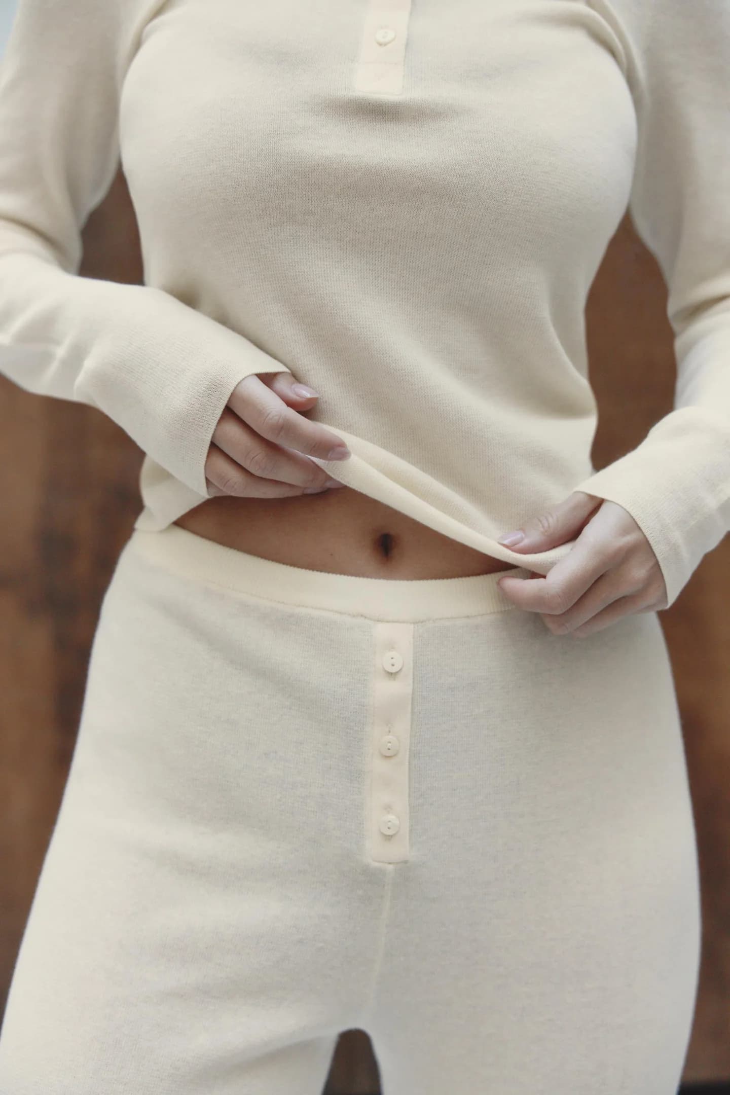 ТРИКОТАЖНЫЕ БРЮКИ НА ПУГОВИЦАХ