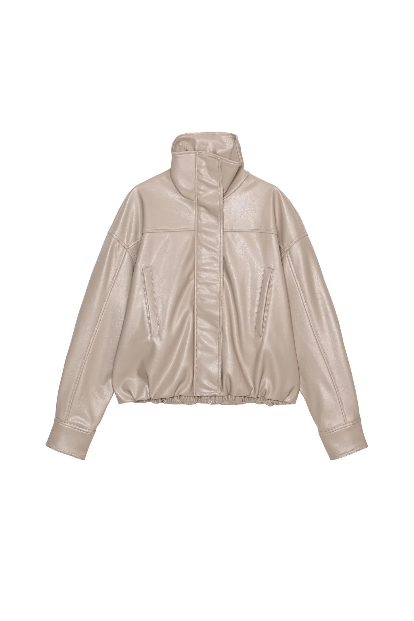 КУРТКА ИЗ ИСКУССТВЕННОЙ КОЖИ ПЛИССИРОВАННАЯ - фото 3