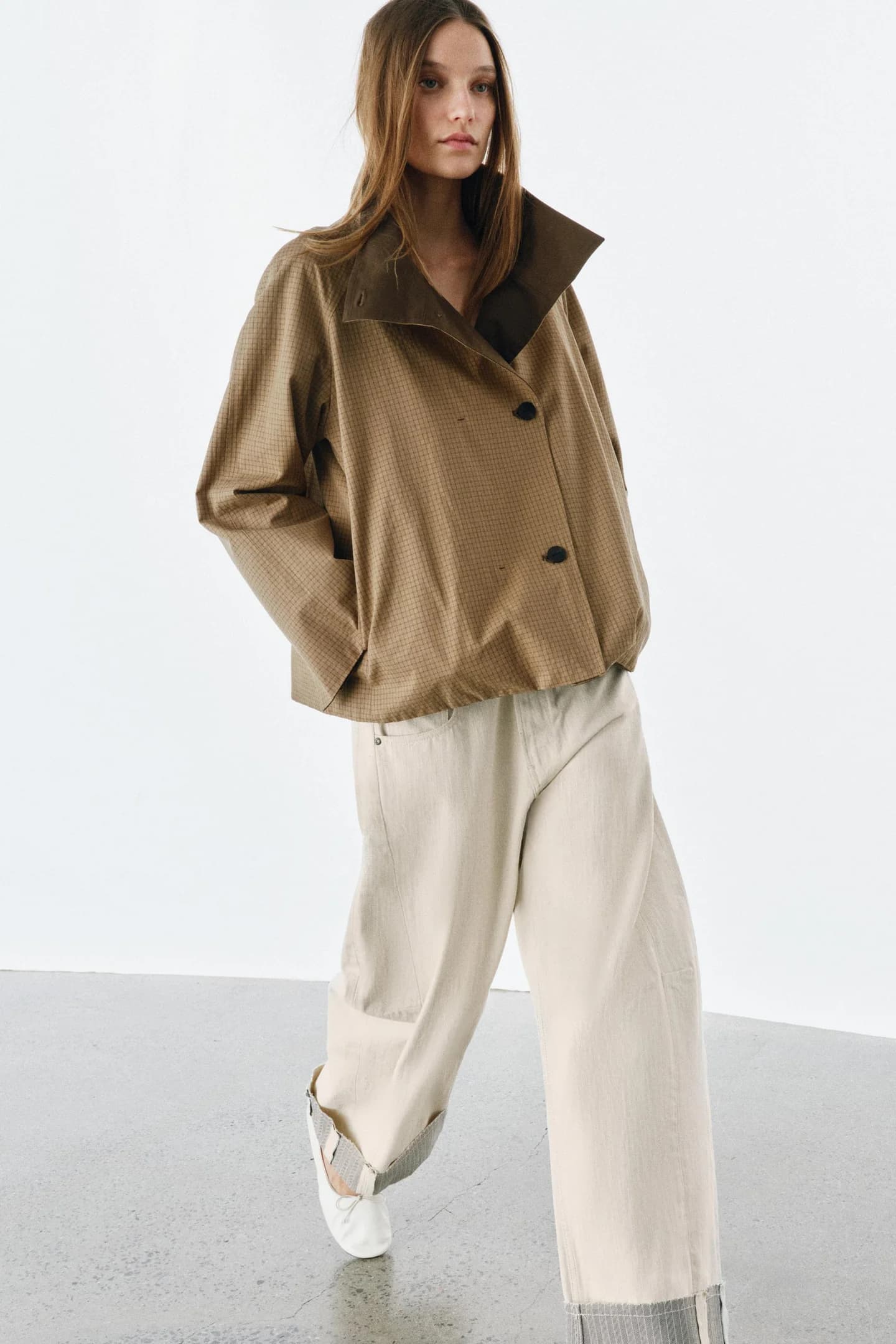 ДВУСТОРОННЯЯ КУРТКА В КЛЕТКУ ИЗ КОЛЛЕКЦИИ ZW