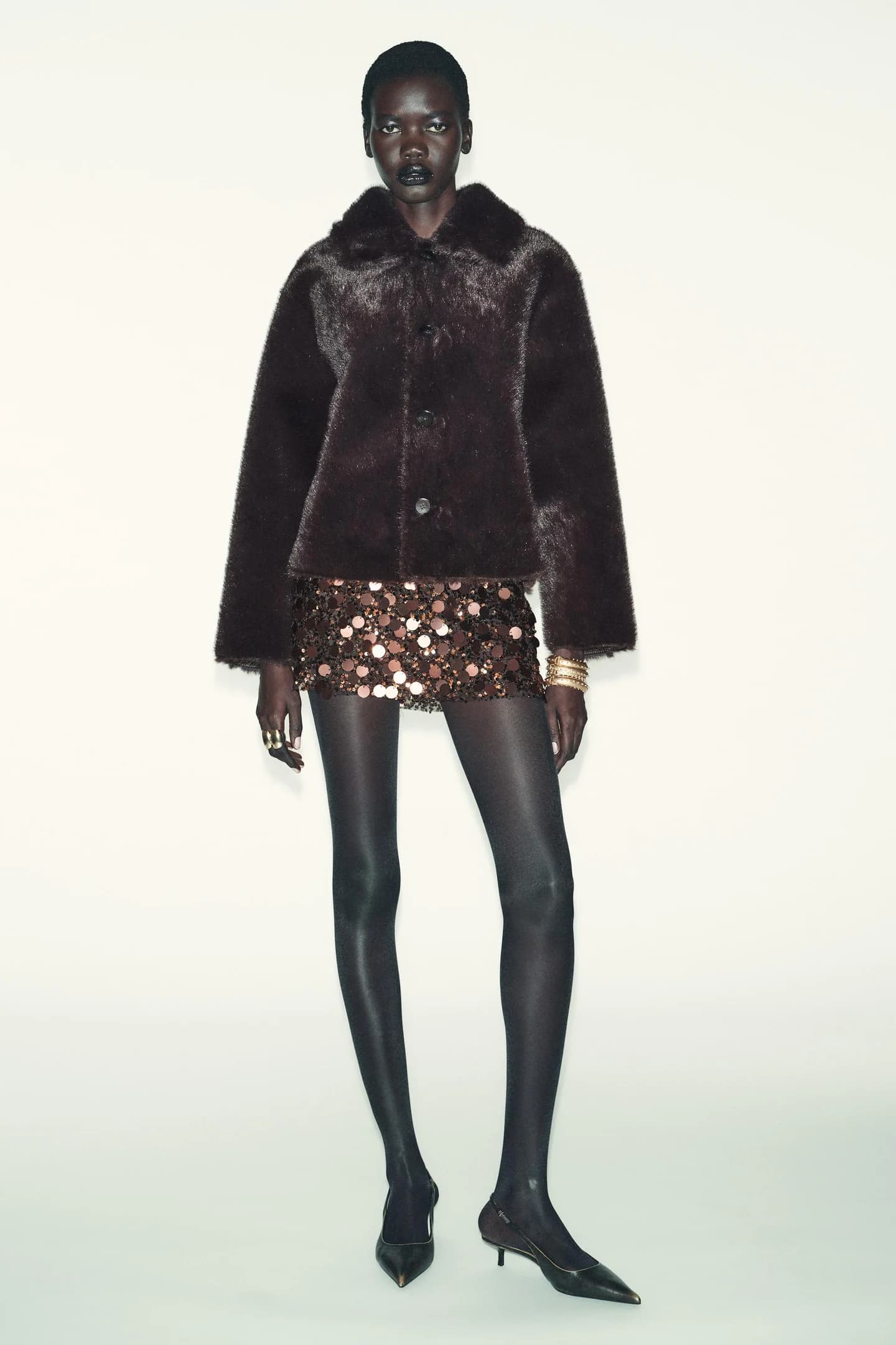 ДВУСТОРОННЯЯ КУРТКА ИЗ ДВУХСЛОЙНОЙ ИСКУССТВЕННОЙ КОЖИ - фото 2