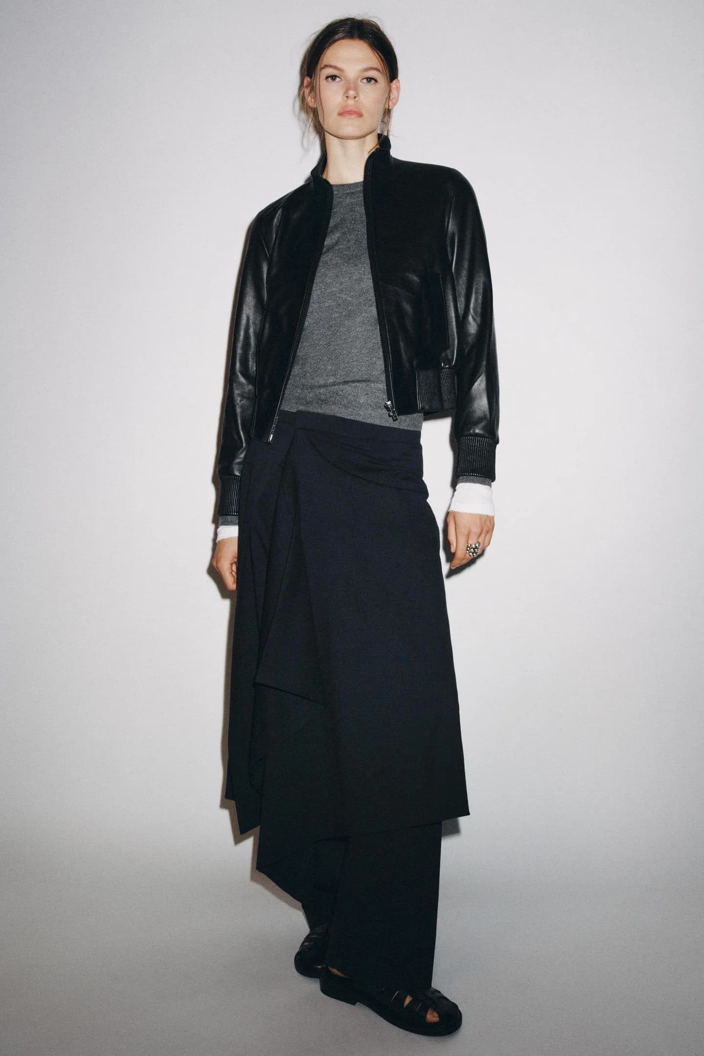 КОЖАНАЯ КУРТКА-БОМБЕР ИЗ КОЛЛЕКЦИИ ZW LIMITED EDITION - фото 2