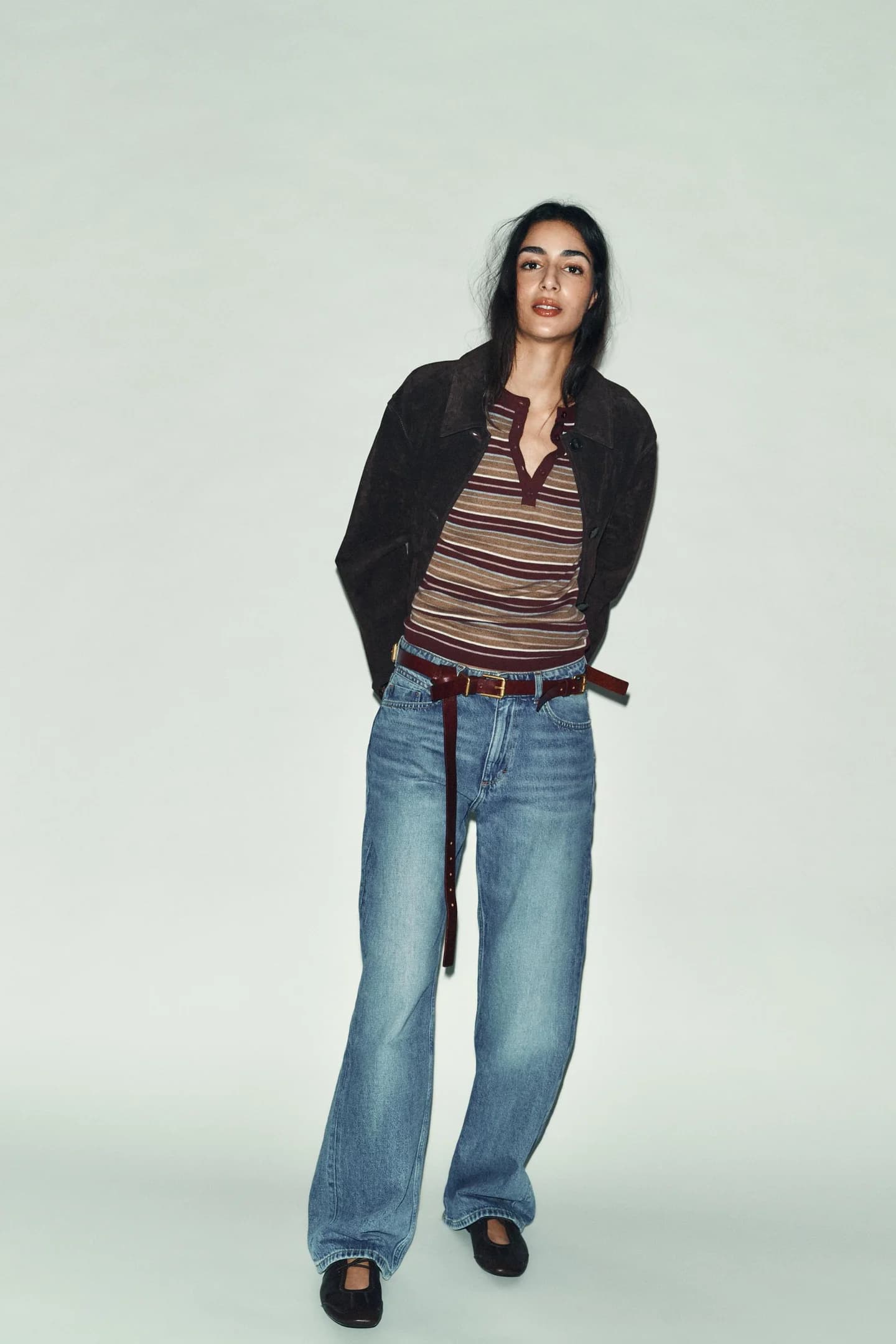 ТРИКОТАЖНЫЙ СВИТЕР В ПОЛОСКУ - фото 2