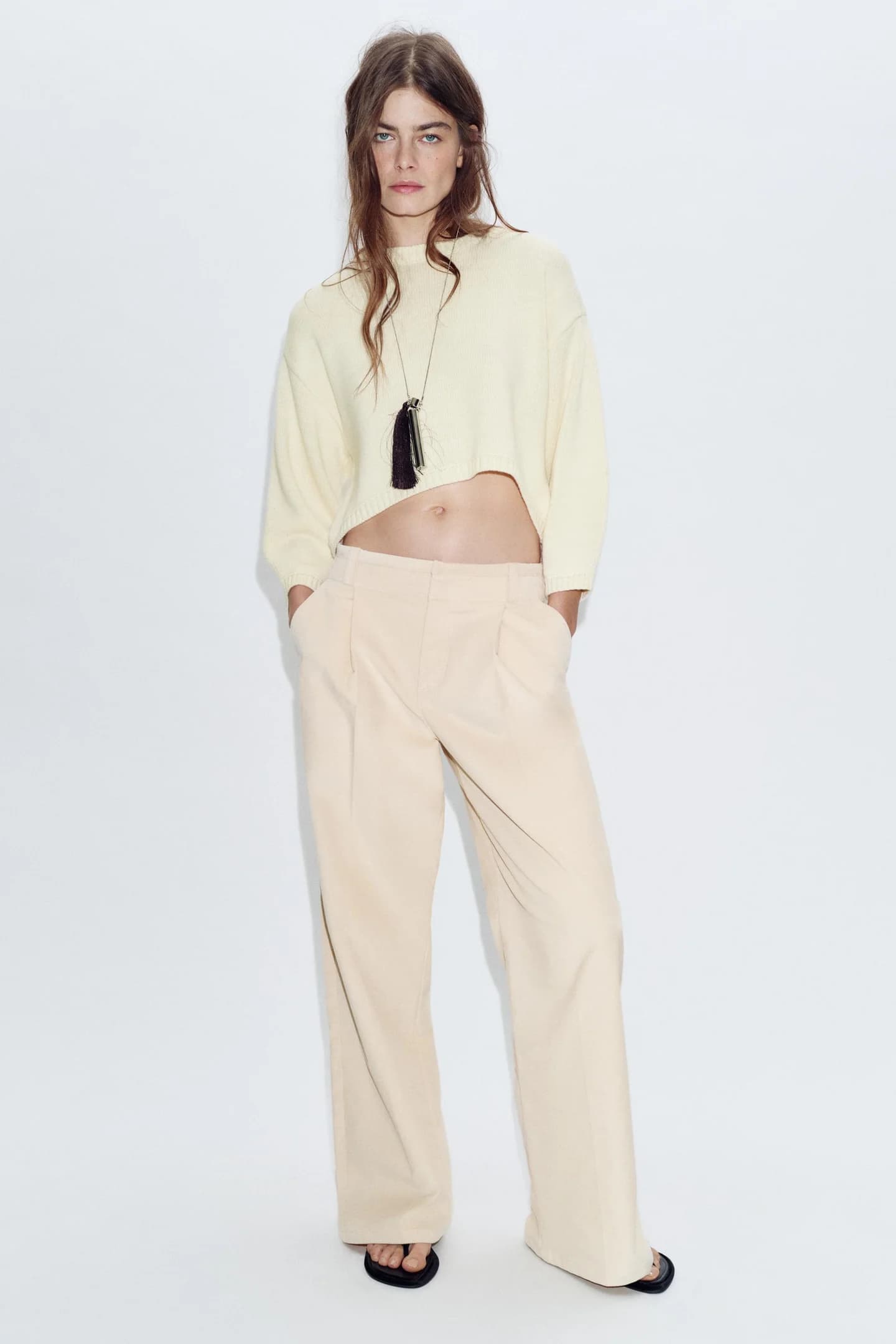 КОРОТКИЙ ТРИКОТАЖНЫЙ ДЖЕМПЕР - фото 2