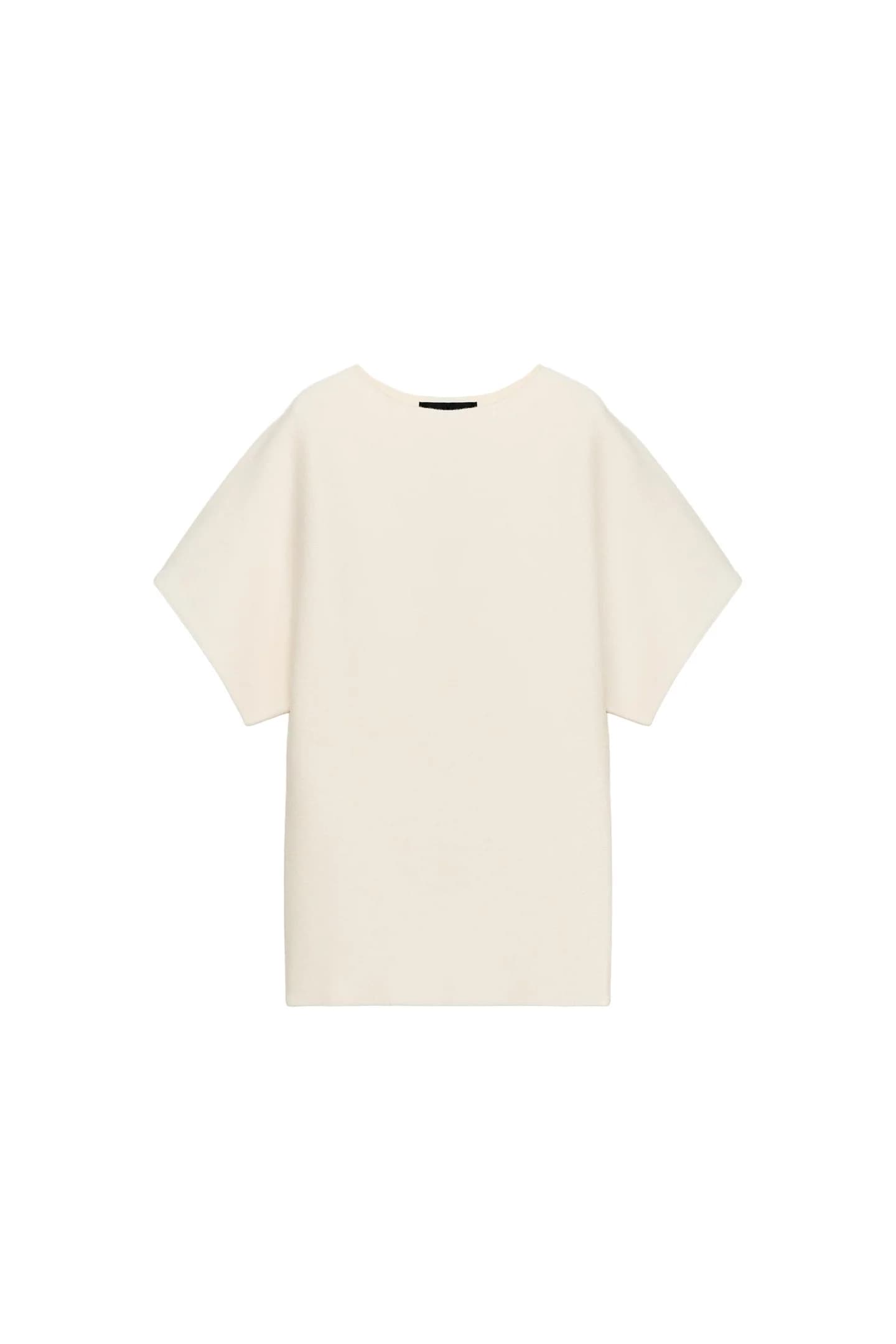 ТРИКОТАЖНЫЙ СВИТЕР С ШИРОКИМИ РУКАВАМИ - фото 3