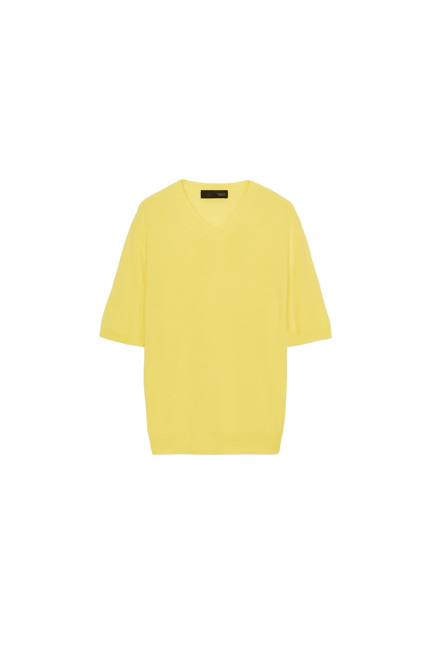 СВИТЕР ИЗ 100% ШЕРСТИ, КОРОТКИЙ РУКАВ - фото 3