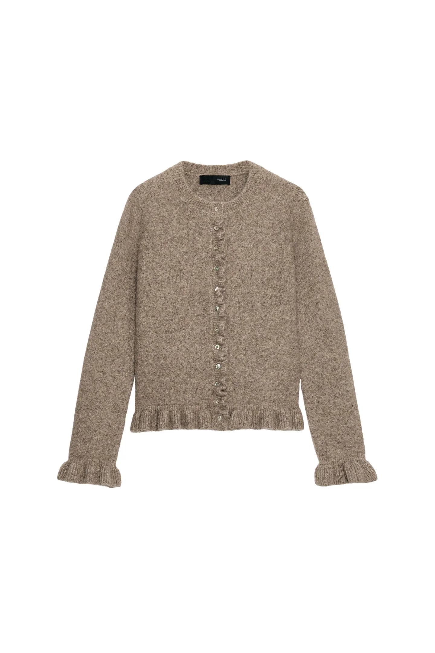 ТРИКОТАЖНЫЙ КАРДИГАН С ВОРОТКАМИ - фото 3