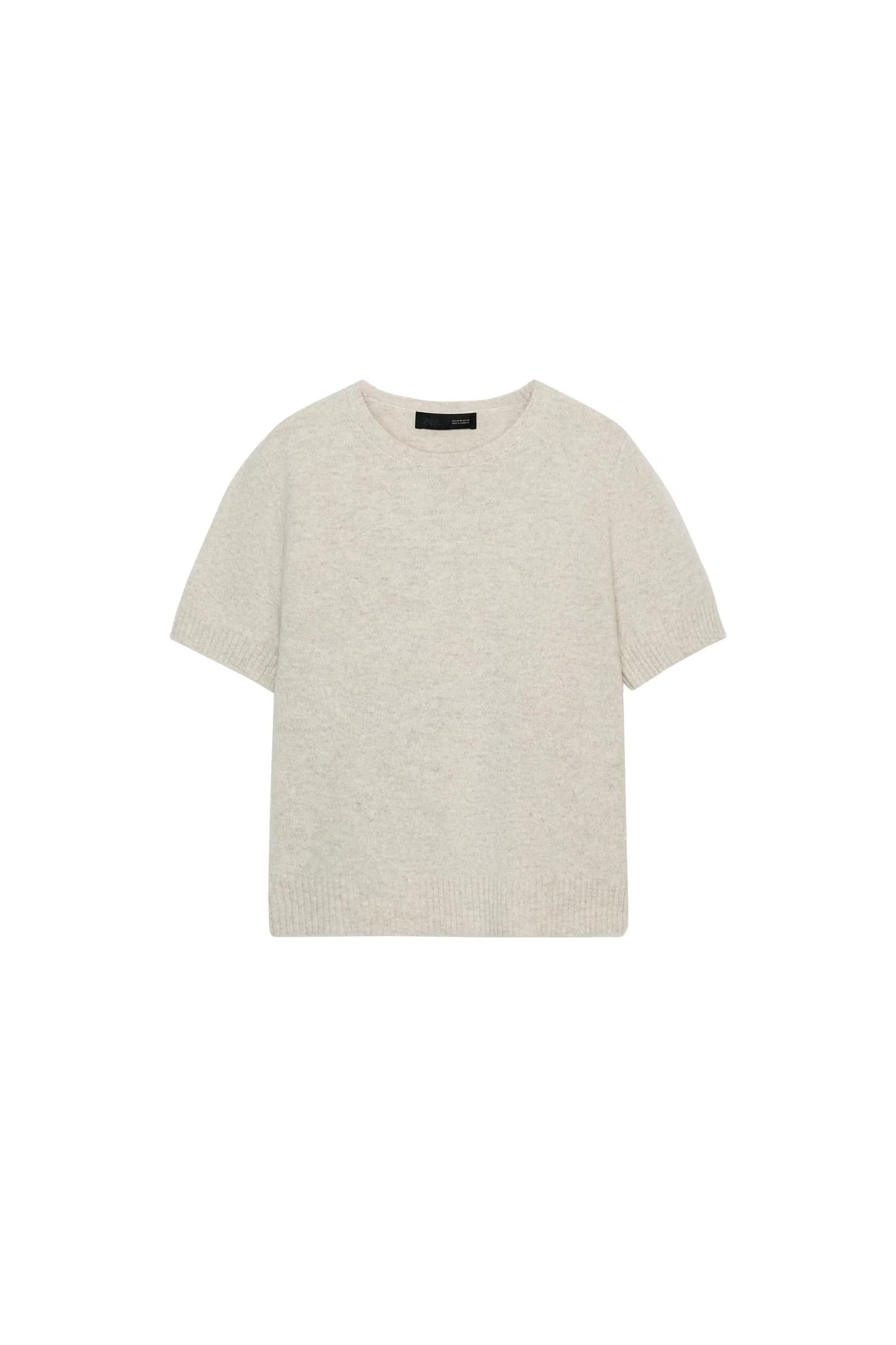 СВИТЕР ИЗ 100% ШЕРСТИ, КОРОТКИЙ РУКАВ - фото 3