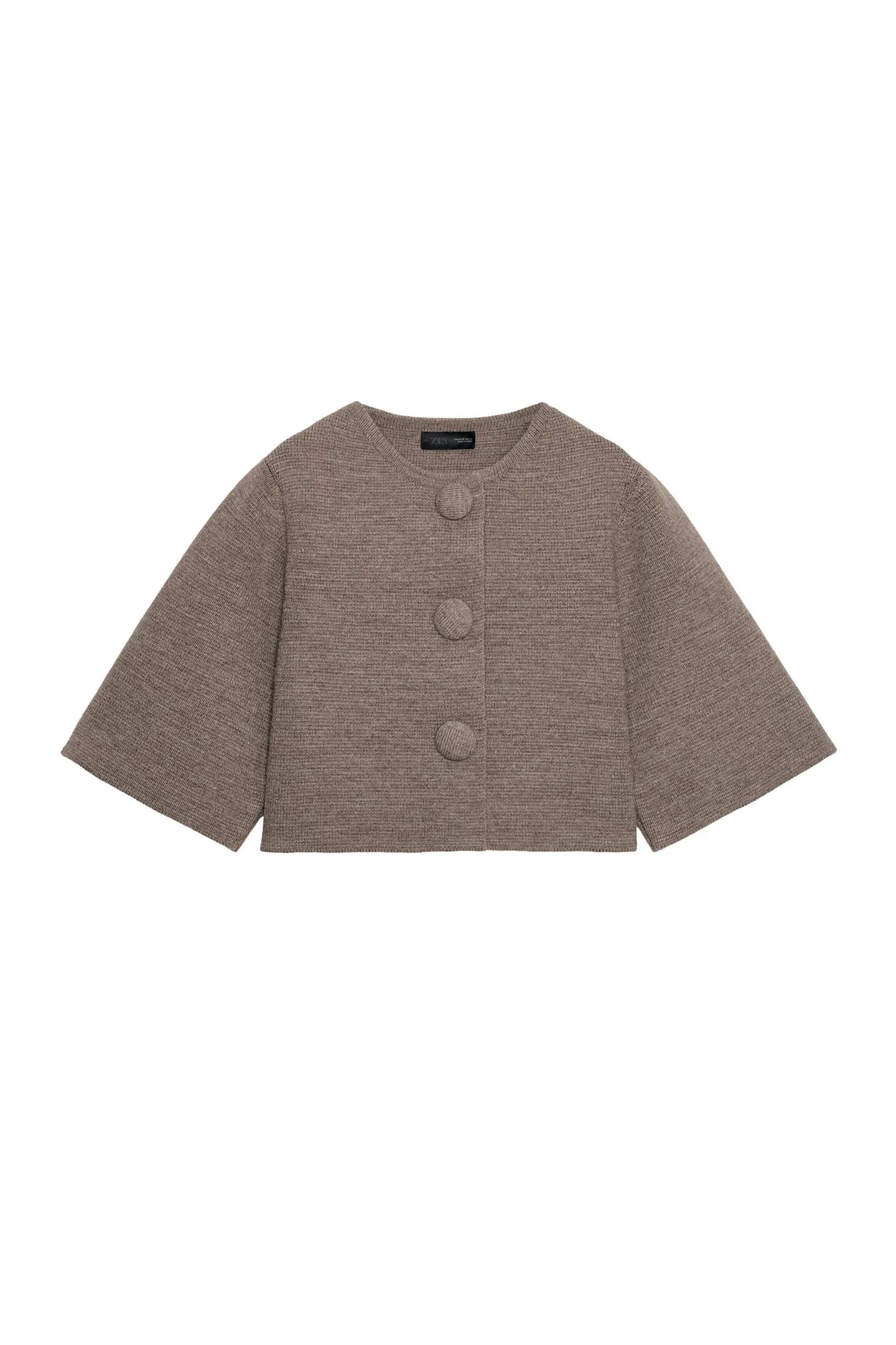 КОРОТКИЙ ТРИКОТАЖНЫЙ КАРДИГАН - фото 3