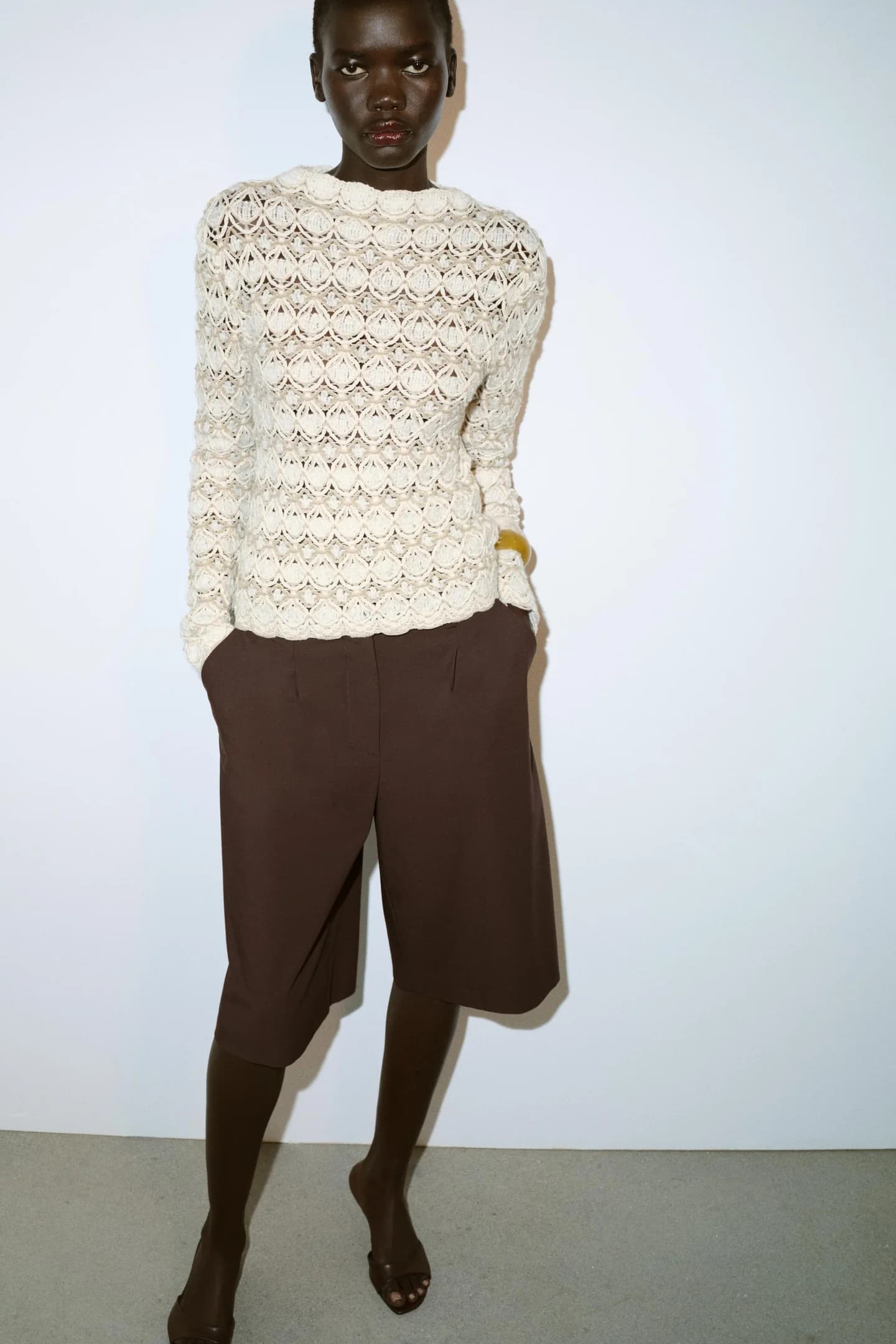 СТРУКТУРНЫЙ ТРИКОТАЖНЫЙ СВИТЕР - фото 3