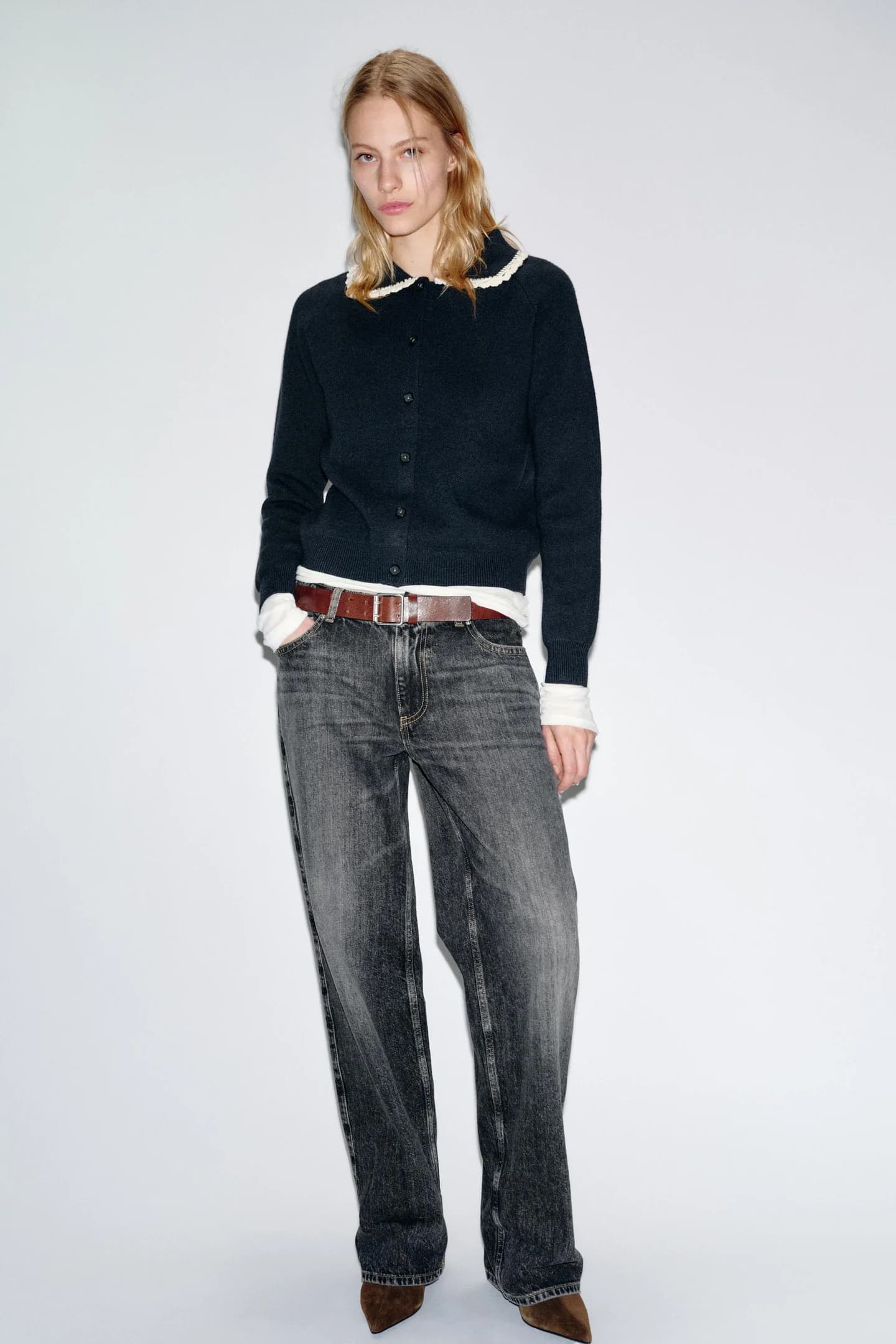 ТРИКОТАЖНЫЙ КАРДИГАН С ВОРОТНИКОМ BEBE - фото 2