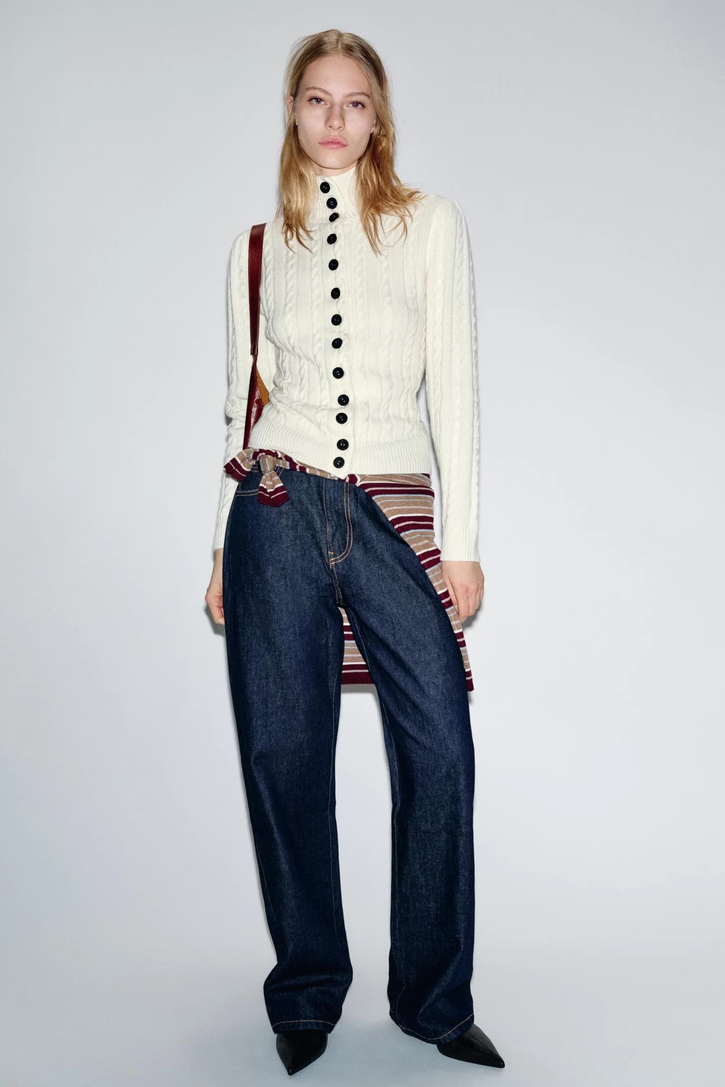 ТРИКОТАЖНЫЙ КАРДИГАН С МОСТИКОЙ - фото 2