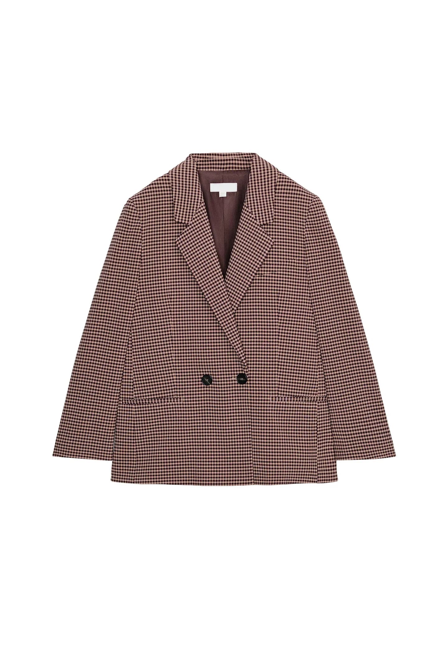 ДВУБОРТНЫЙ ПИДЖАК В КЛЕТКУ VICHY - фото 3