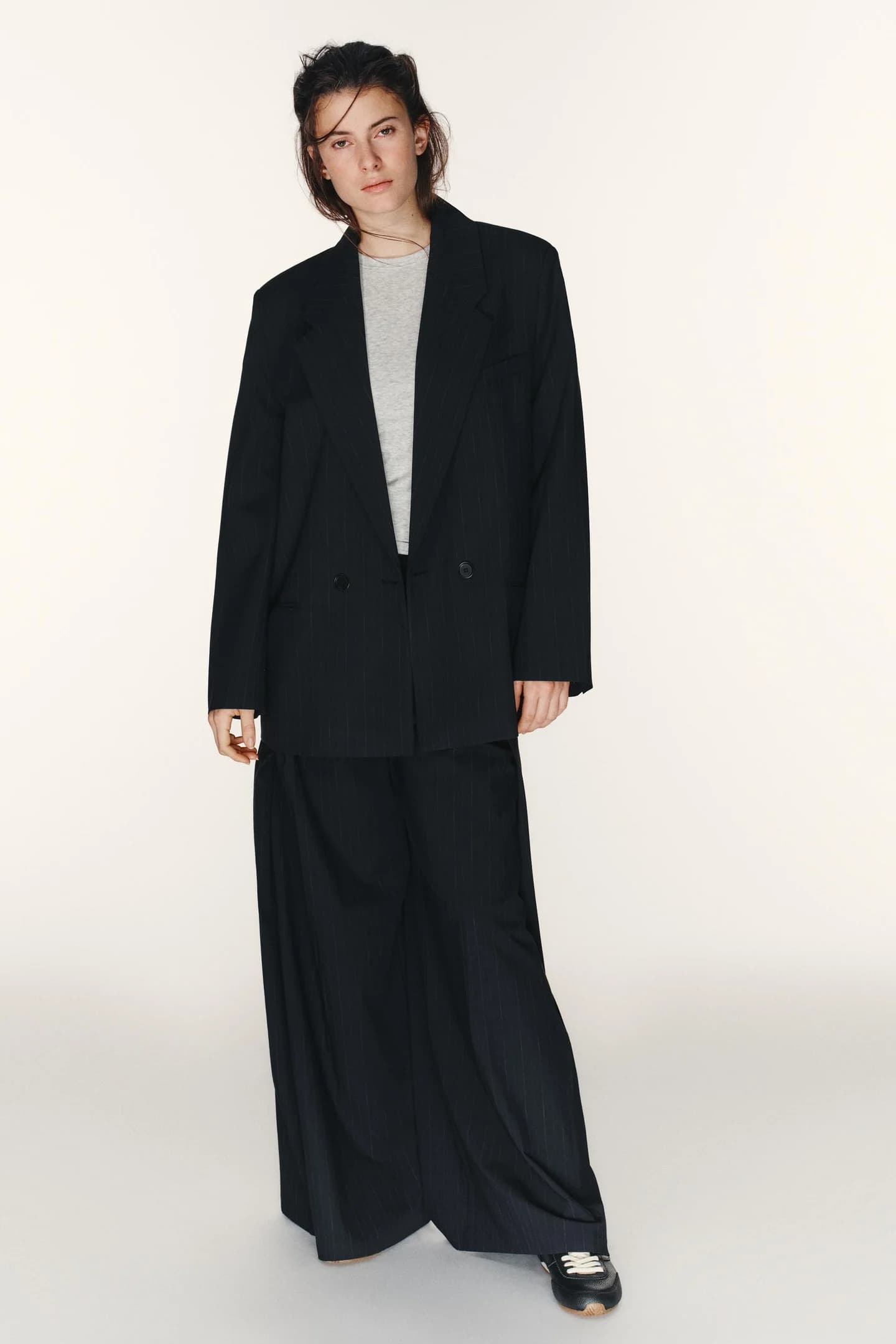 ПИДЖАК ОВЕРСАЙЗ С ТЕННИСНЫМИ ПОЛОСАМИ