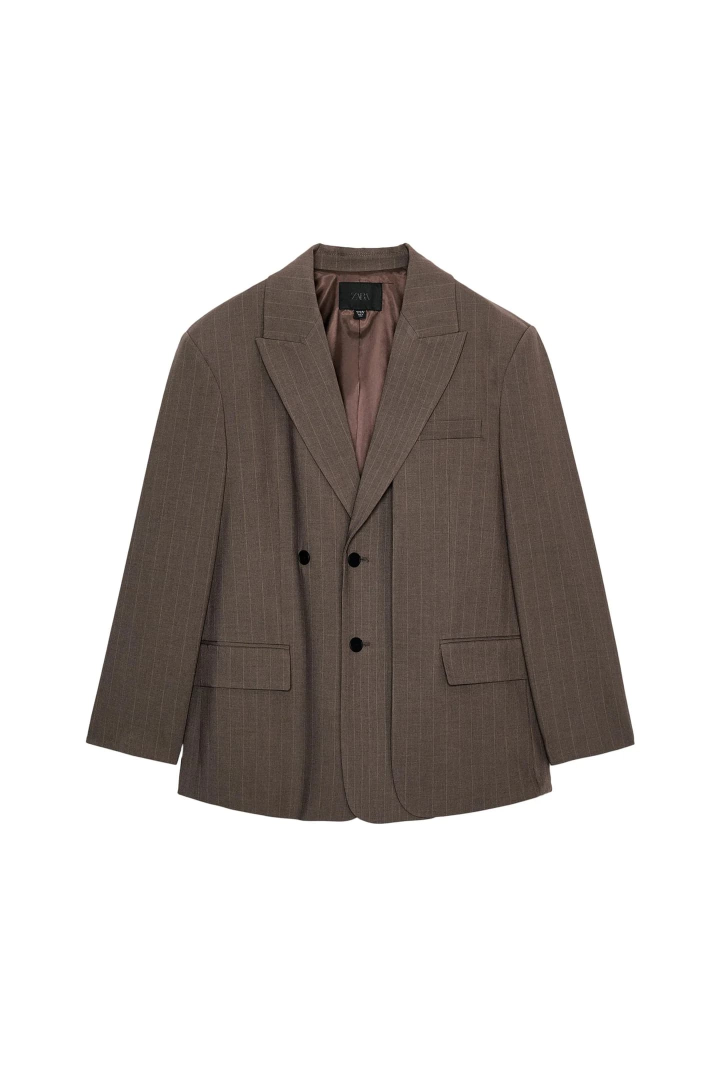 ПИДЖАК ОВЕРСАЙЗ С ДВОЙНЫМИ ПОЛОСКАМИ ТКАНИ - фото 3