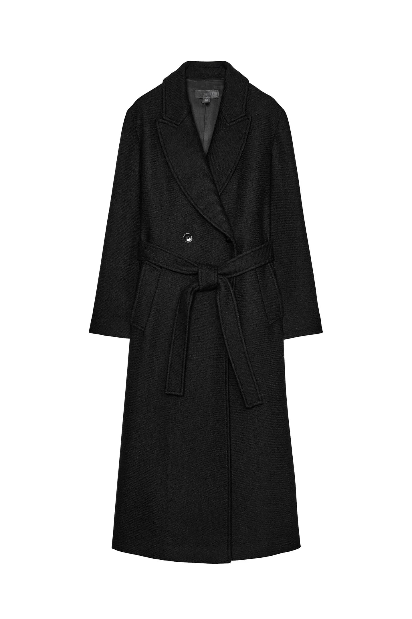 ДЛИННОЕ ШЕРСТЯНОЕ ПАЛЬТО С ПОЯСОМ - фото 3