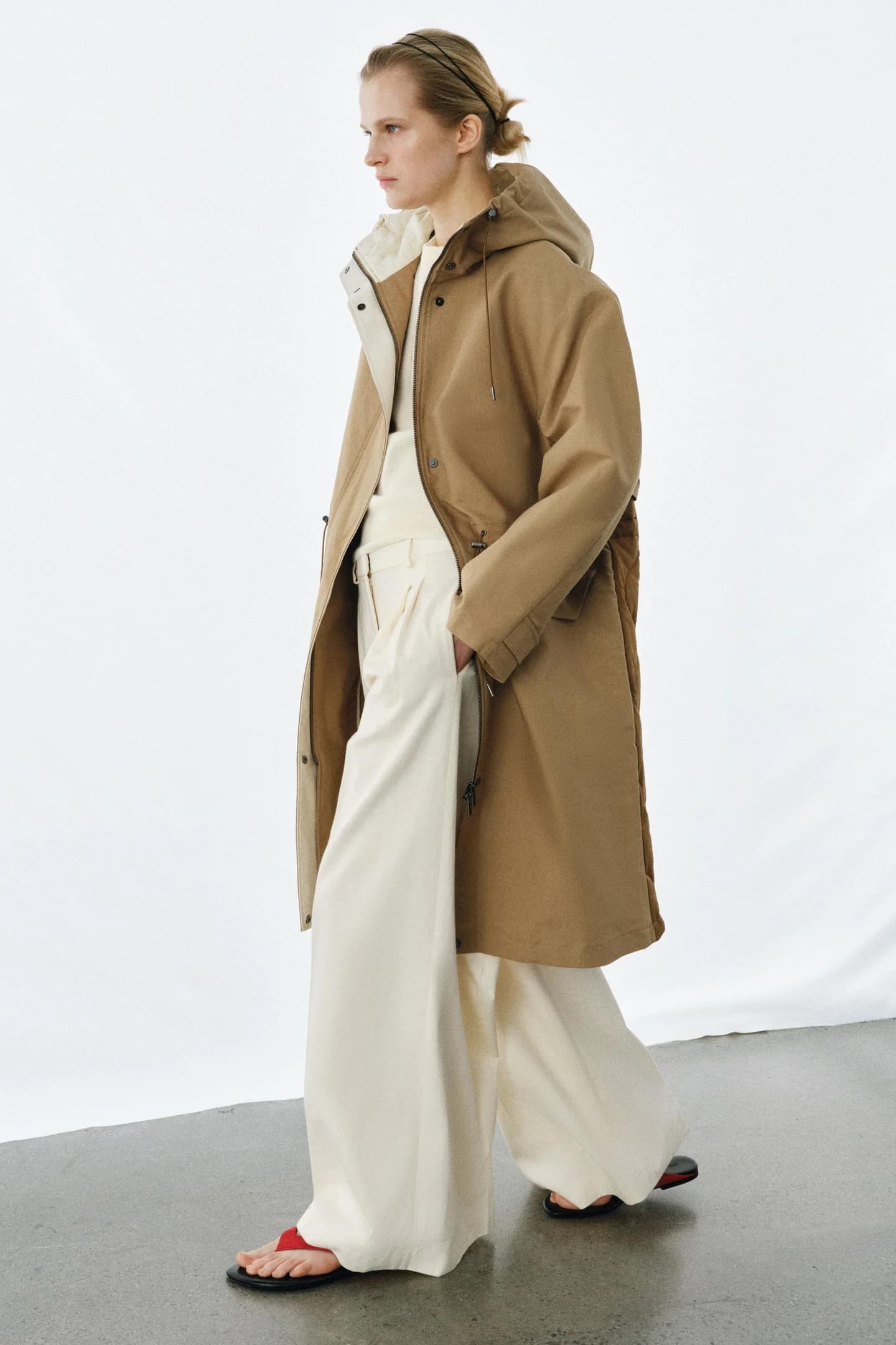 ПАРКА ИЗ КОМБИНИРОВАННЫХ МАТЕРИАЛОВ ИЗ КОЛЛЕКЦИИ ZW - фото 2