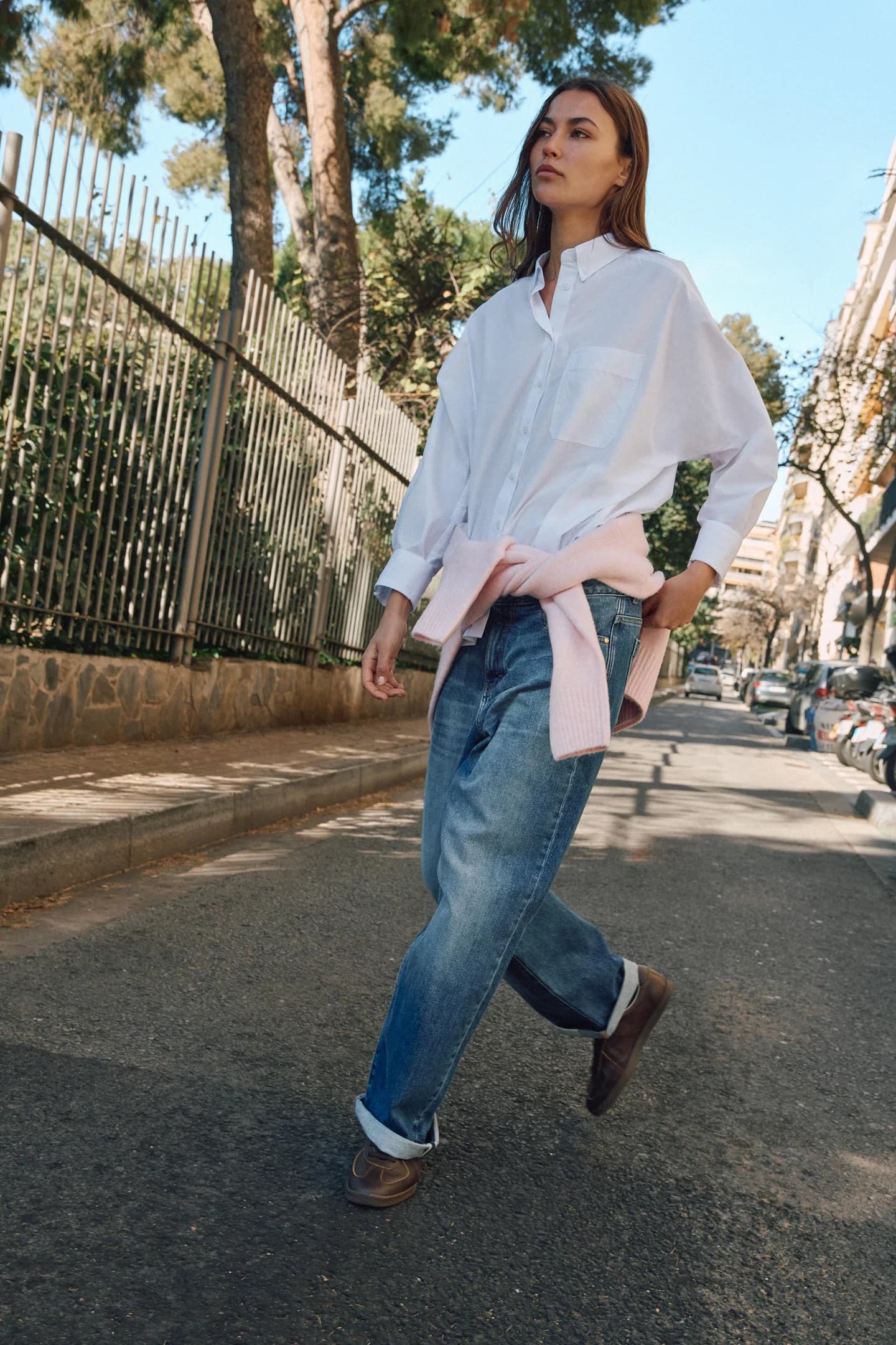 ДЖИНСОВЫЕ БРЮКИ Z.07 С ВЫСОКОЙ ПОСАДКОЙ, СВОБОДНОГО КРОЯ И ПОДКАТАННЫМИ НОГИМИ - фото 3