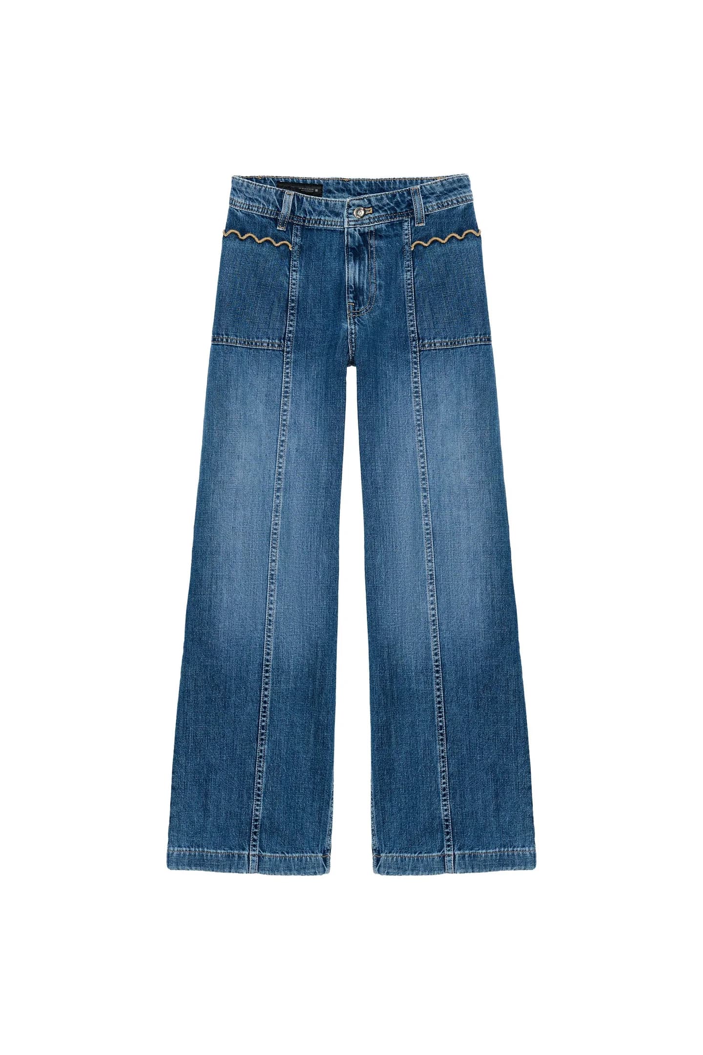 ДЖИНСЫ-КЮЛОТЫ С ВЫСОКОЙ ПОСАДКОЙ ИЗ КОЛЛЕКЦИИ Z1975 - фото 3