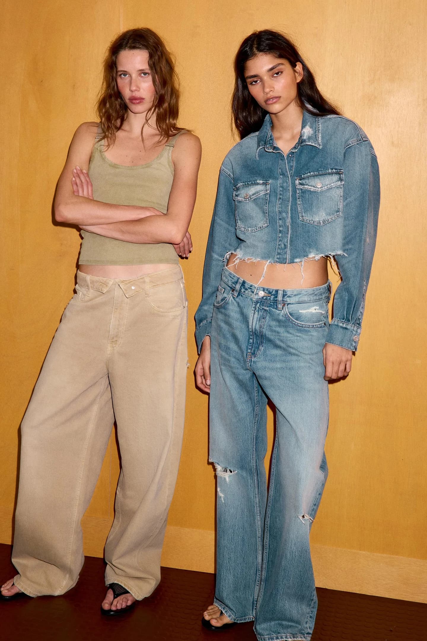 ДЖИНСЫ БОЙФРЕНД TRF С РАЗРЕЗАМИ И СРЕДНЕЙ ПОЯСНОЙ ПОЯСОЙ - фото 2