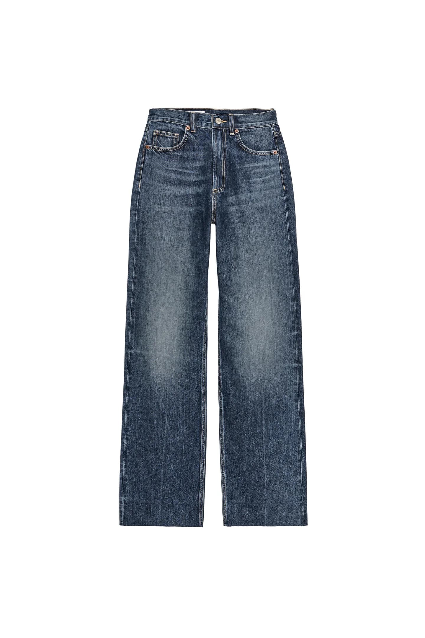 ДЖИНСЫ TRF ШИРОКИЕ НОГИ С ВЫСОКОЙ ПОСАДКОЙ ОБЩАЯ ДЛИНА - фото 5