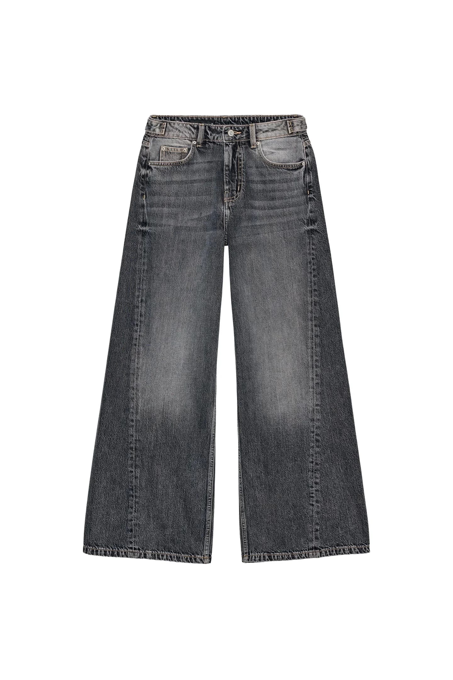 ДЖИНСЫ Z1975 С ШИРОКИМИ НОГИАМИ, СРЕДНЕЙ ОТДЕЛКОЙ, СО СТРОЧКОЙ